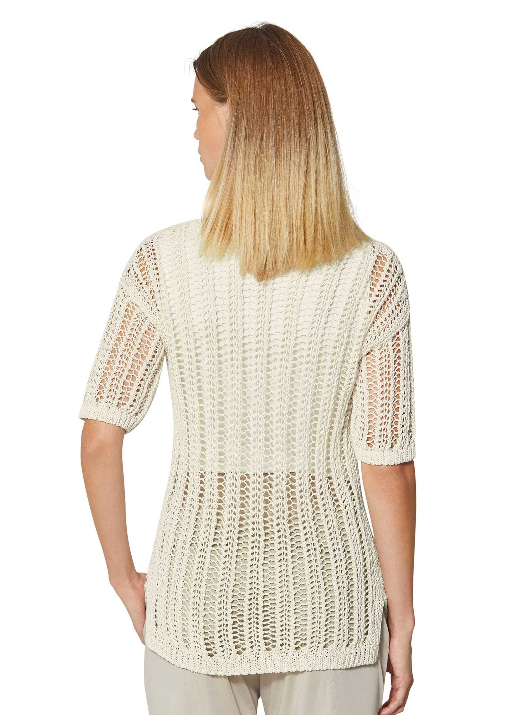 MADELEINE Longpullover »Pullover Ajourpullover aus edlem italienischem Bändchengarn«