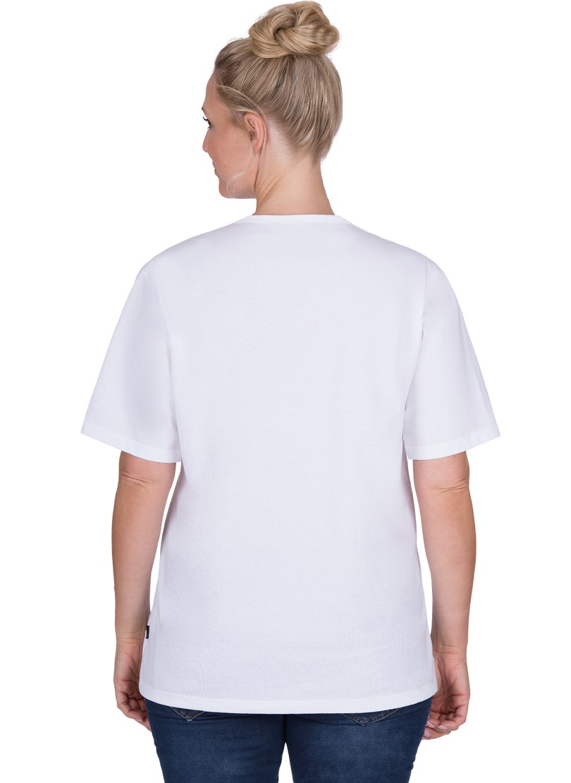 Trigema T-Shirt »TRIGEMA T-Shirt mit Knopfleiste DELUXE Baumwolle«, (1 tlg.)