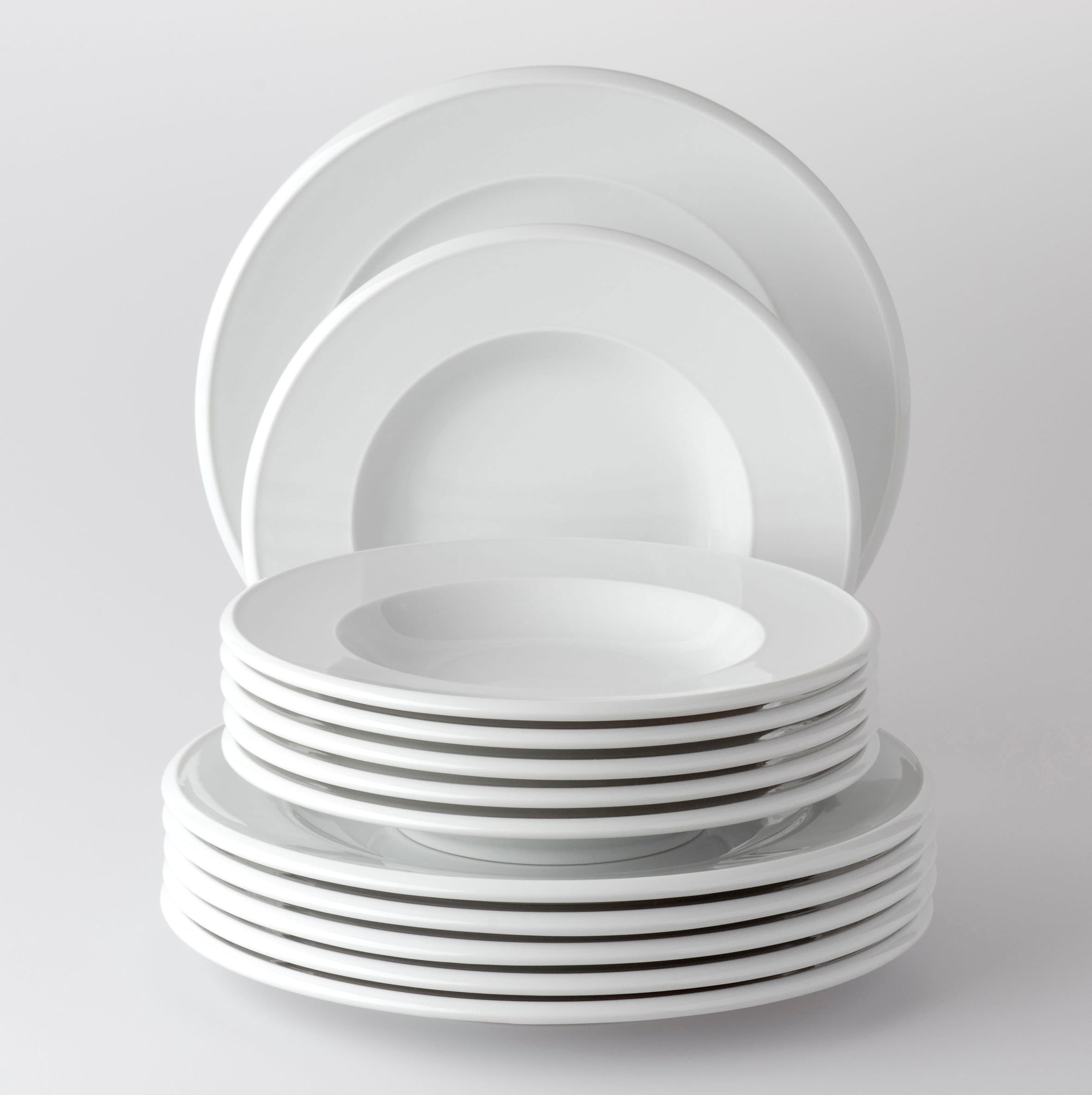 Retsch Arzberg Tafelservice »Geschirr-Set Novo« Teller Set, weiß, Made in Germany, 12 Teile, für 6 Personen