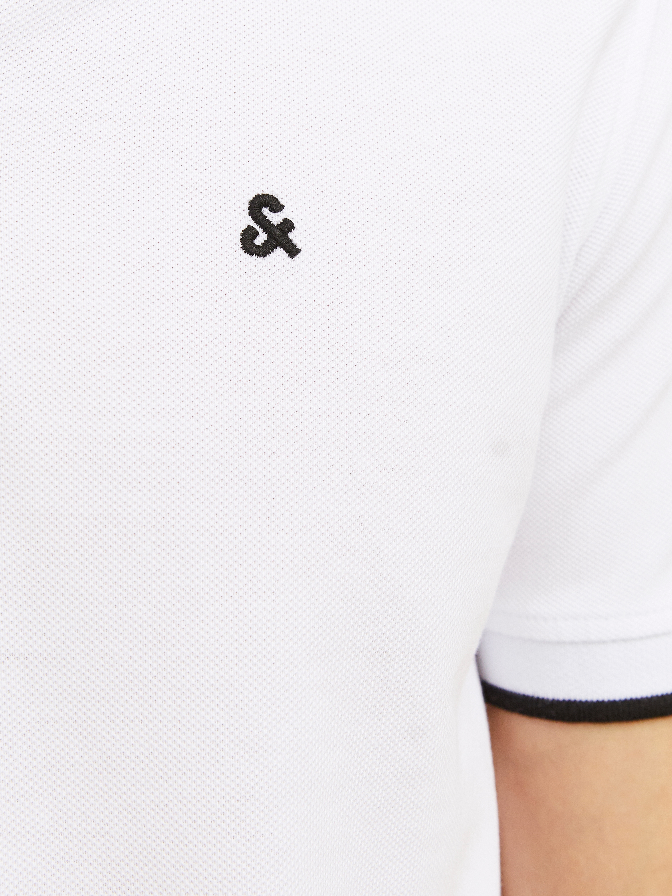 Jack & Jones Poloshirt »JJEPAULOS im Doppelpack mit Logostickerei und Komfort« Packung, 2er-Pack, 2 unifarben mit Farbeinsatz, modisch, schmal, Baumwolle, Polokragen