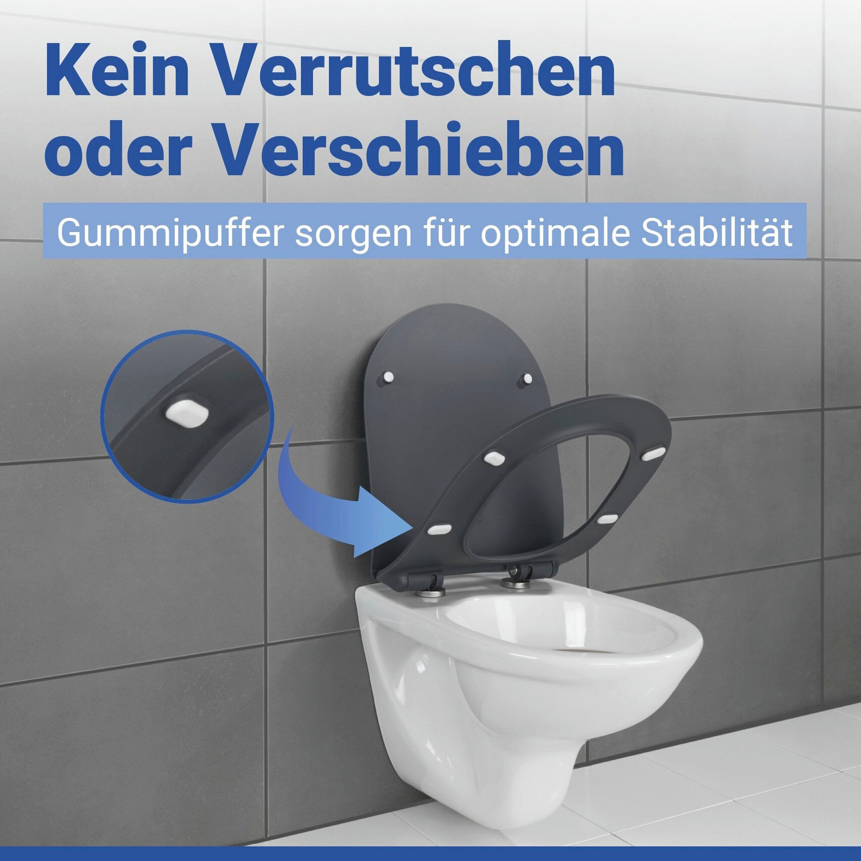 WENKO WC-Sitz »Sedilo matt Schwarz« 1 Stk. tlg. aus Duroplast, mit Absenkautomatik