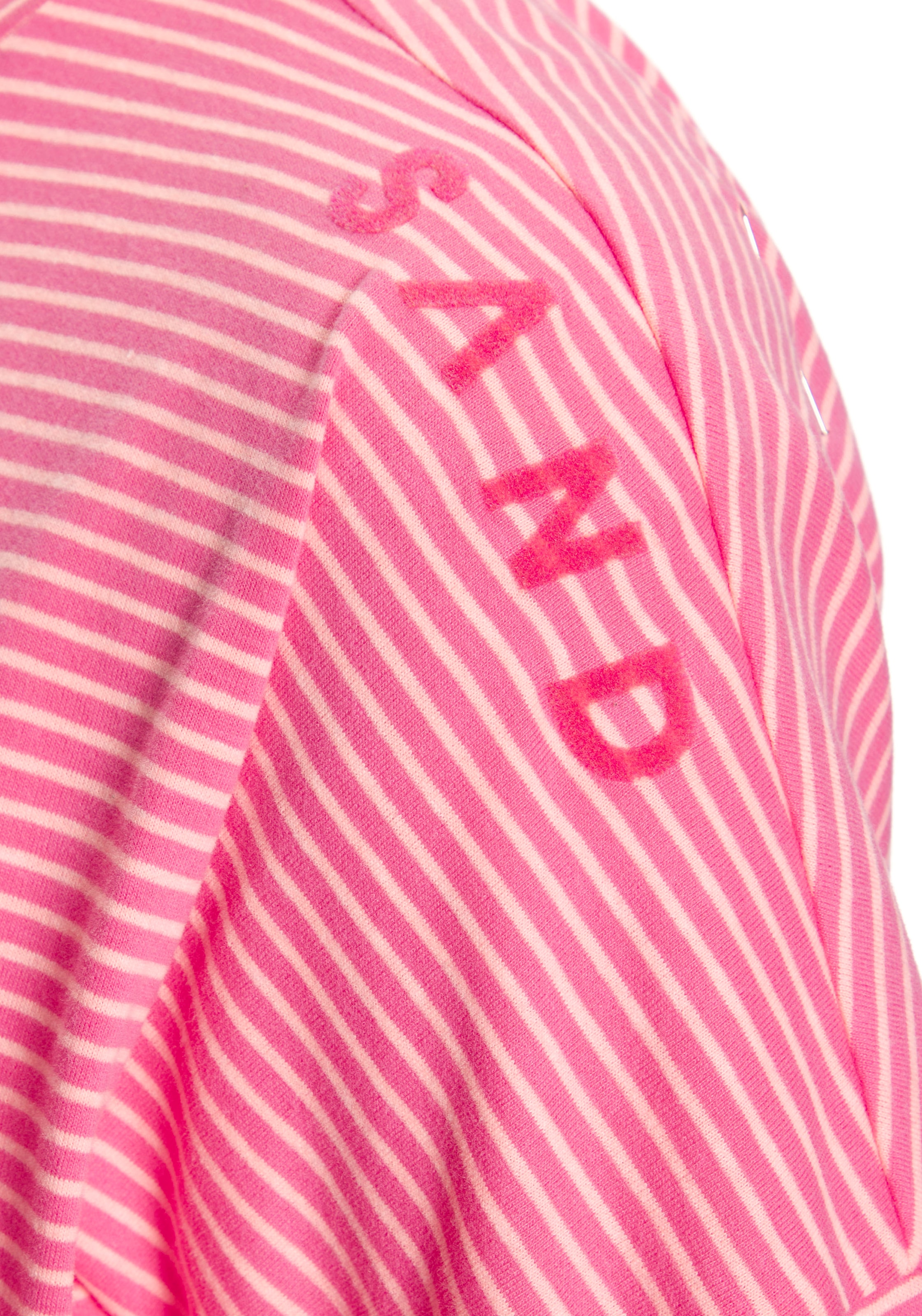 Elbsand 3/4-Arm-Shirt »Veera«, mit Logoprint und überschnittenen Schultern, lässiges Shirt