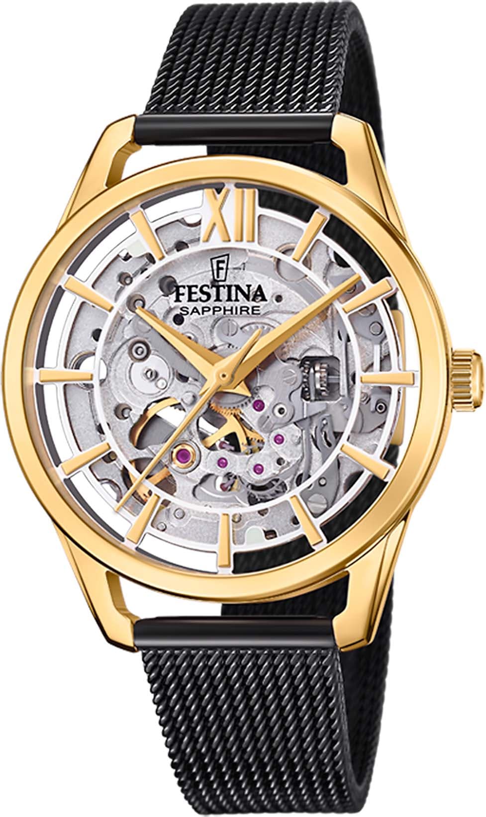 Festina Automatikuhr »Automatik, F20629/2«, Armbanduhr, Damenuhr, mechanische Uhr,...