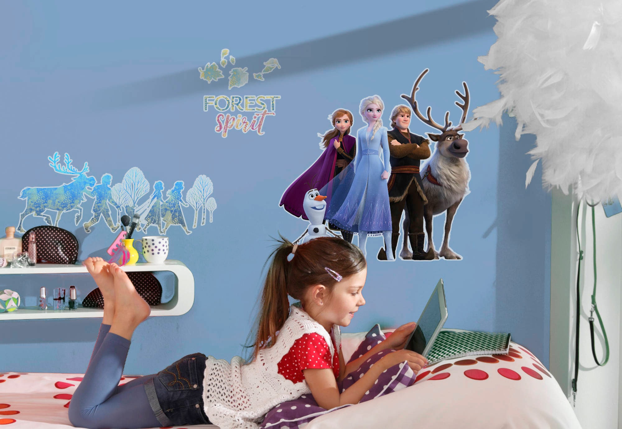 Komar Wandtattoo »Frozen 2 - Forest Spirit - Größe 50 x 70 cm«, (4 St.), selbstklebend, Wandsticker, Kinderzimmer