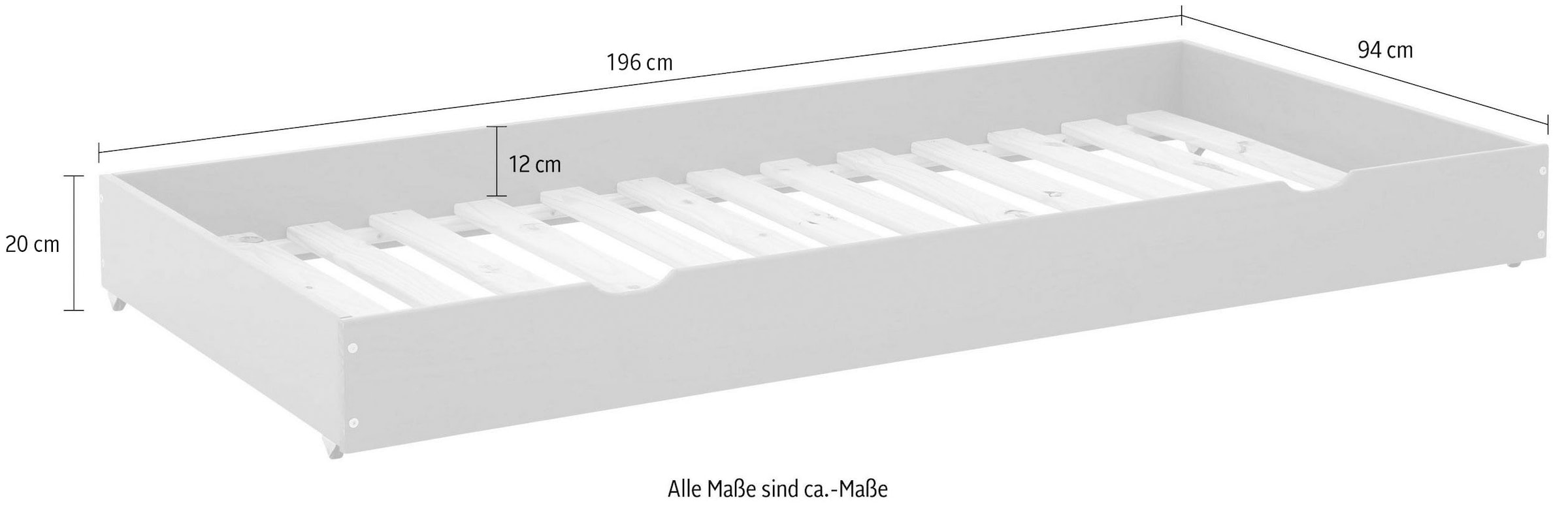 Lüttenhütt Schubkasten »Alpi«, passend für das Etagenbett der Serie Alpi,  aus massivem Kiefernholz bequem bestellen