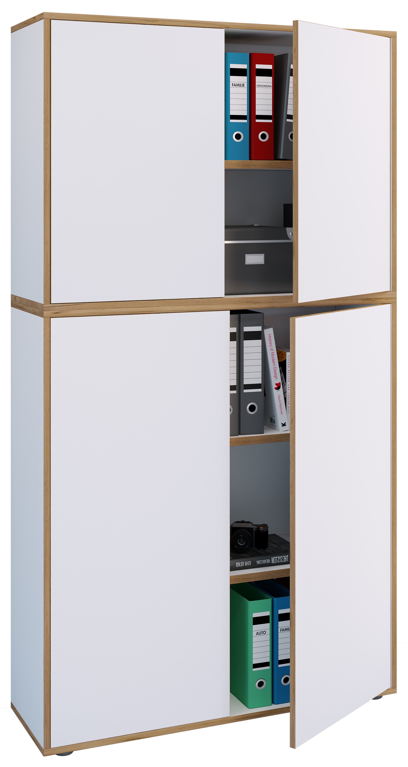 VCM Aktenschrank "Büroschrank Aktenschrank Sideboard Salia 5fach" 1 Stk. tlg.