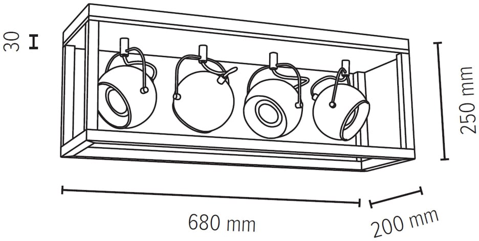 SPOT Light LED Deckenleuchte »ROY«, mit online flammig-flammig, Jahren 3 aus kaufen 4 Leuchtmittel, LED- Nachhaltig Eichenholz, Naturprodukt | Garantie XXL Inklusive