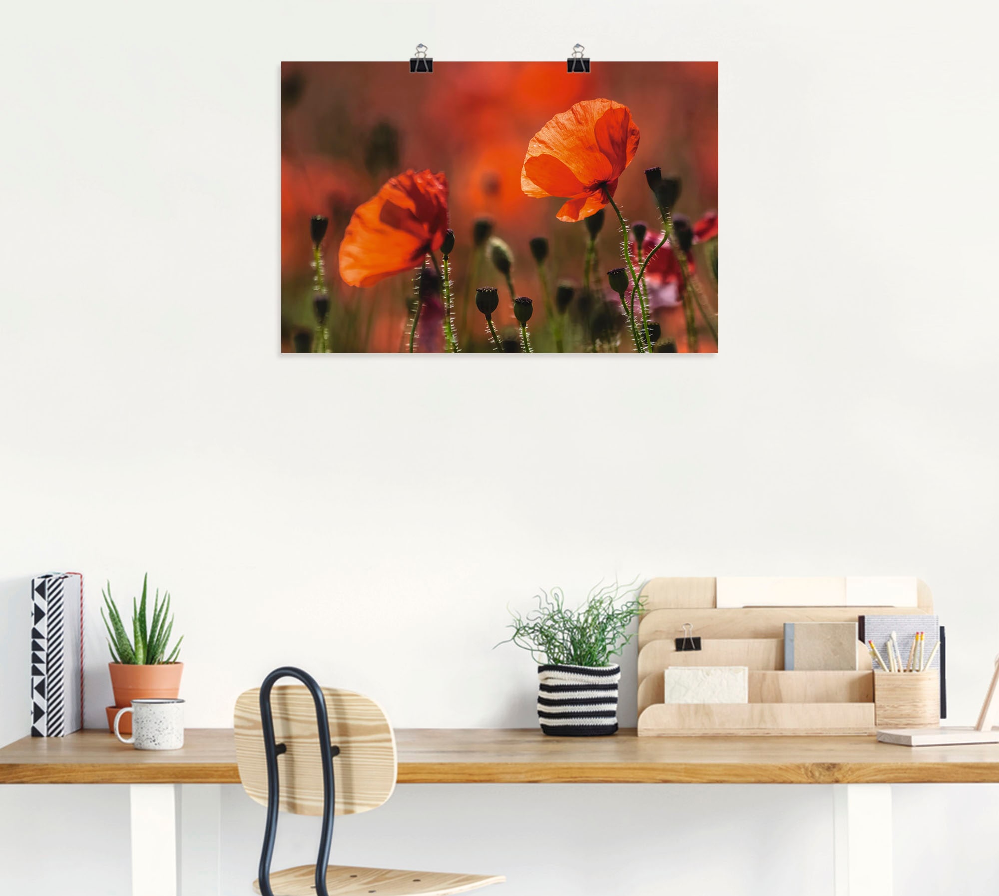 Artland Poster »Rote Mohnblumen in der Provence« Blumenbilder 1 Stk. tlg. ohne Rahmen