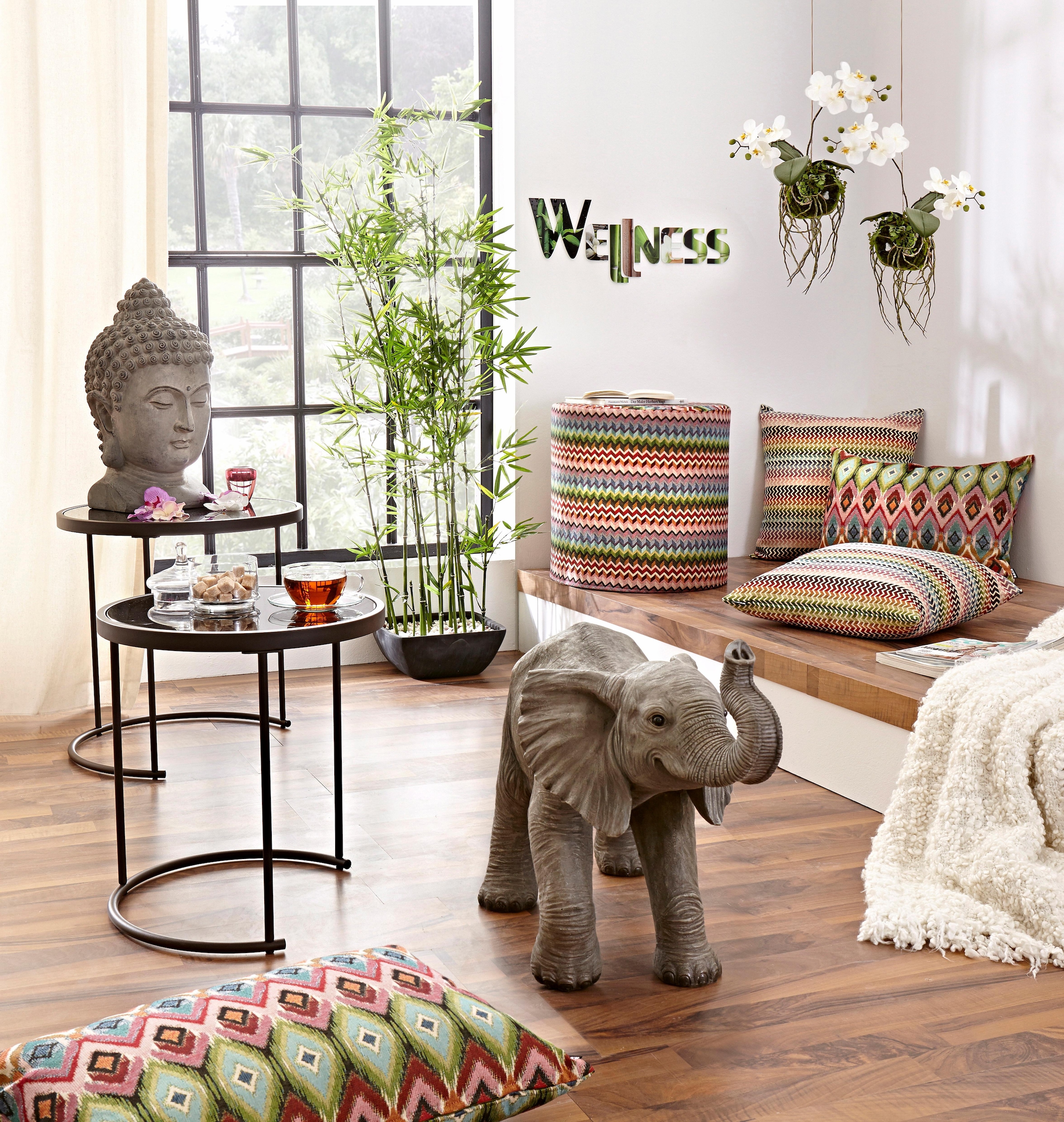 H.O.C.K. Dekokissen »Kerem« mit Zackenmuster, Kissenhülle mit Füllung, 1 Stück