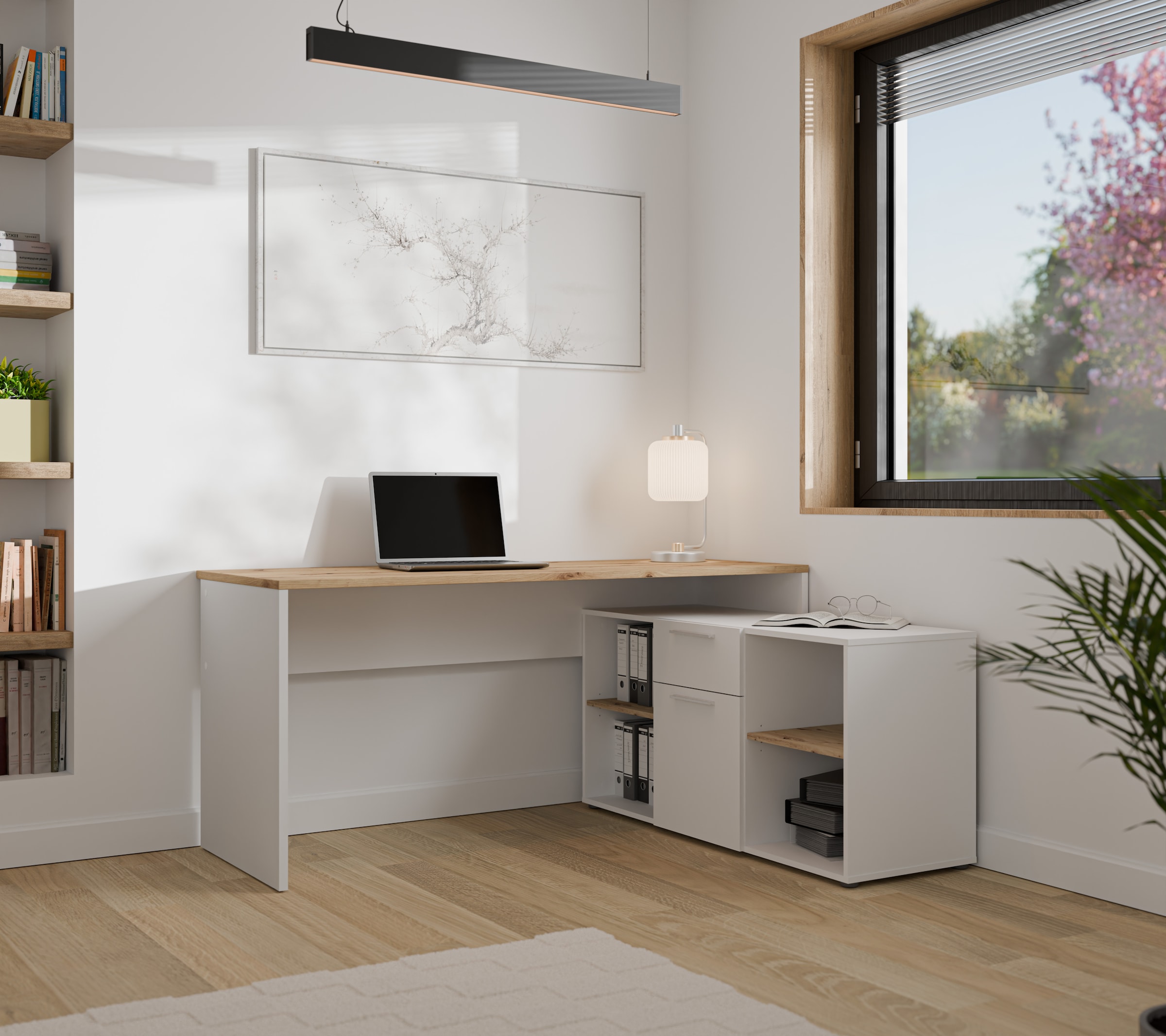 FORTE Eckschreibtisch »Contra Costa« B/H/T 160/73,5/128 cm, Über-Eck-Lösung