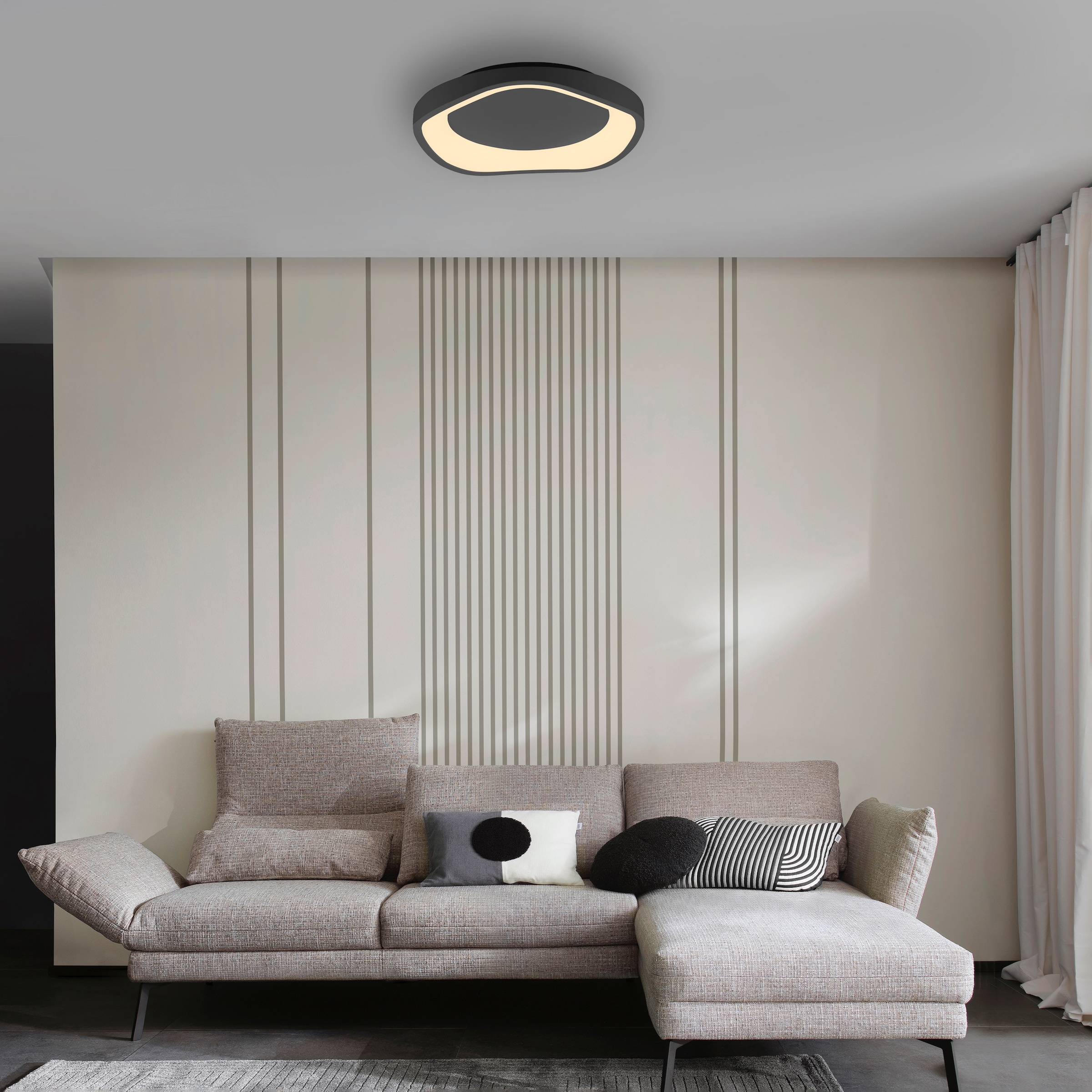 SCHÖNER WOHNEN-Kollektion LED Deckenleuchte »MONTA« LED-Board 1 Stk. Warmweiß SCHÖNER WOHNEN Kollektion, 3-Stufen Dimmer, Memoryfunktion