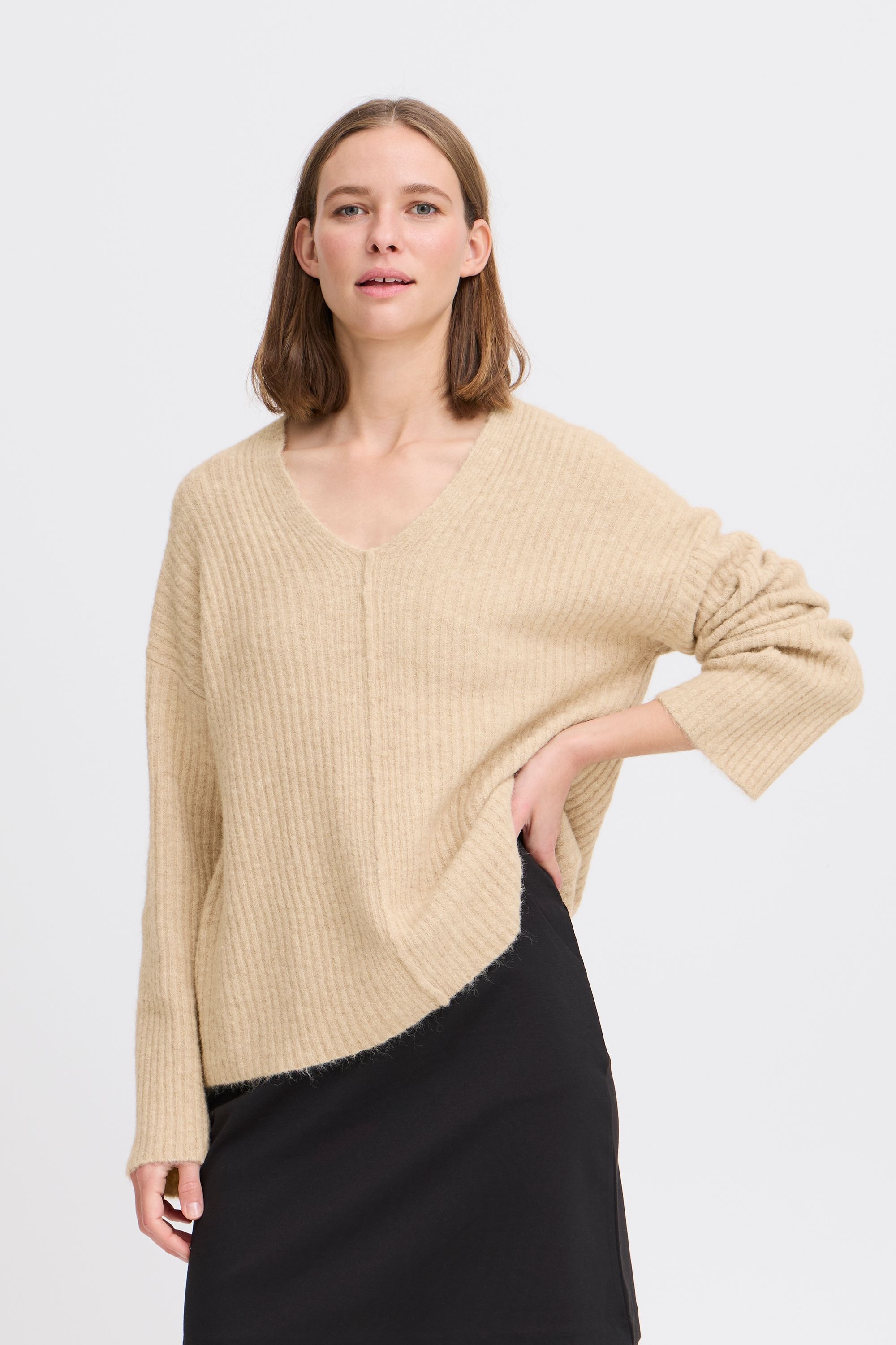 b.young Strickpullover »Strickpullover BYOMEA V-NECK JUMPER -«