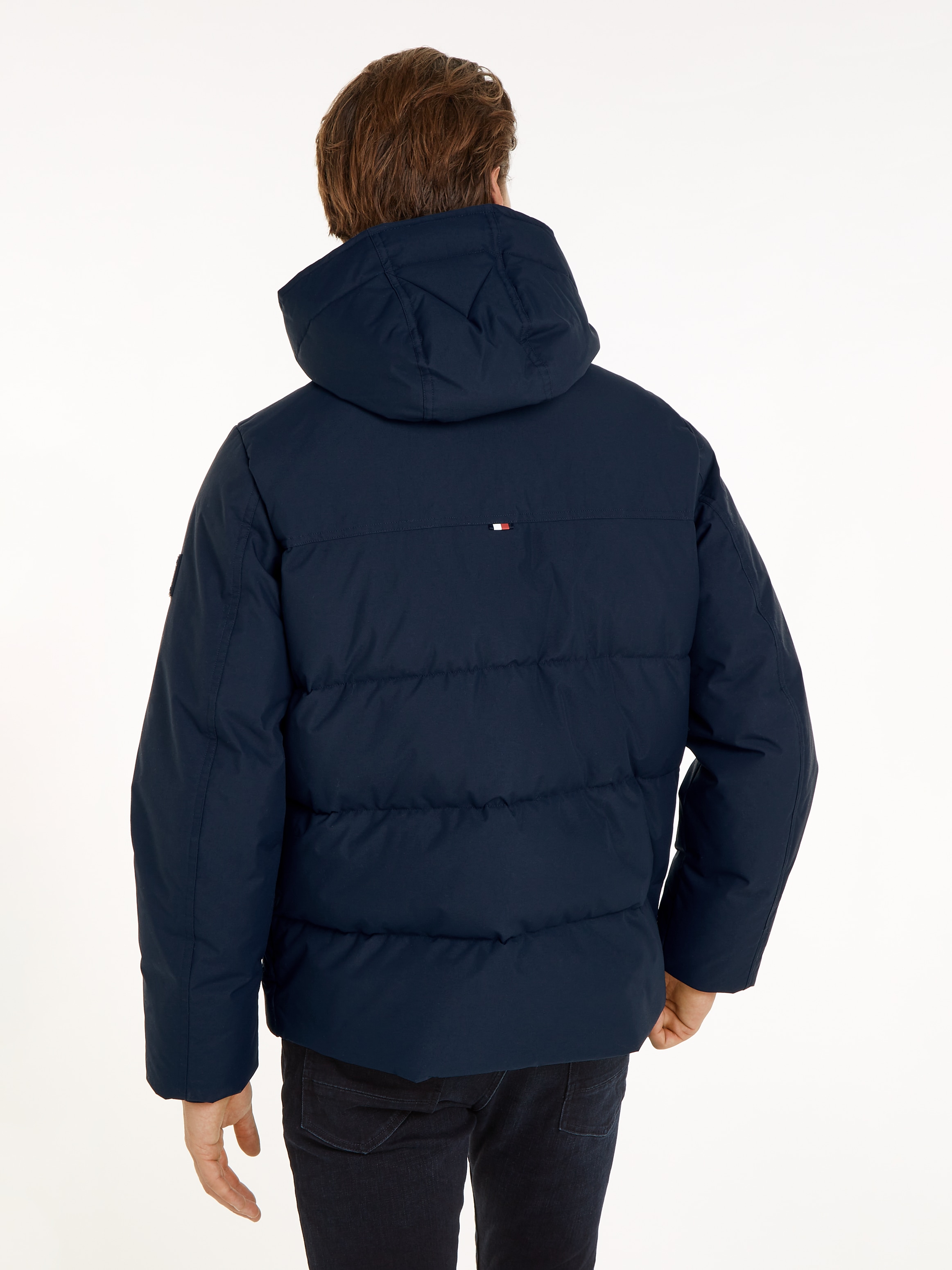 Tommy Hilfiger Parka »ROCKIE UTILITY HOODED JACKET«, mit Kapuze, Abnehmbare Kapuze mit Kordelzug, 2-Wege-Reißverschluss