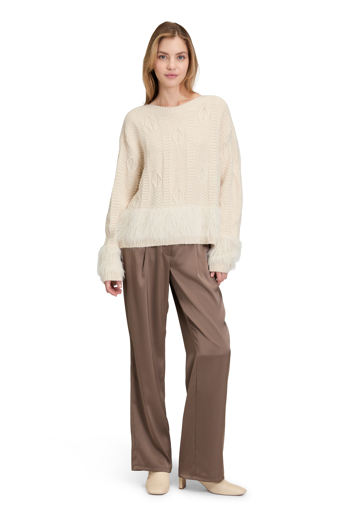 Betty Barclay Rundhalspullover »Grobstrick-Pullover mit Effektgarn«