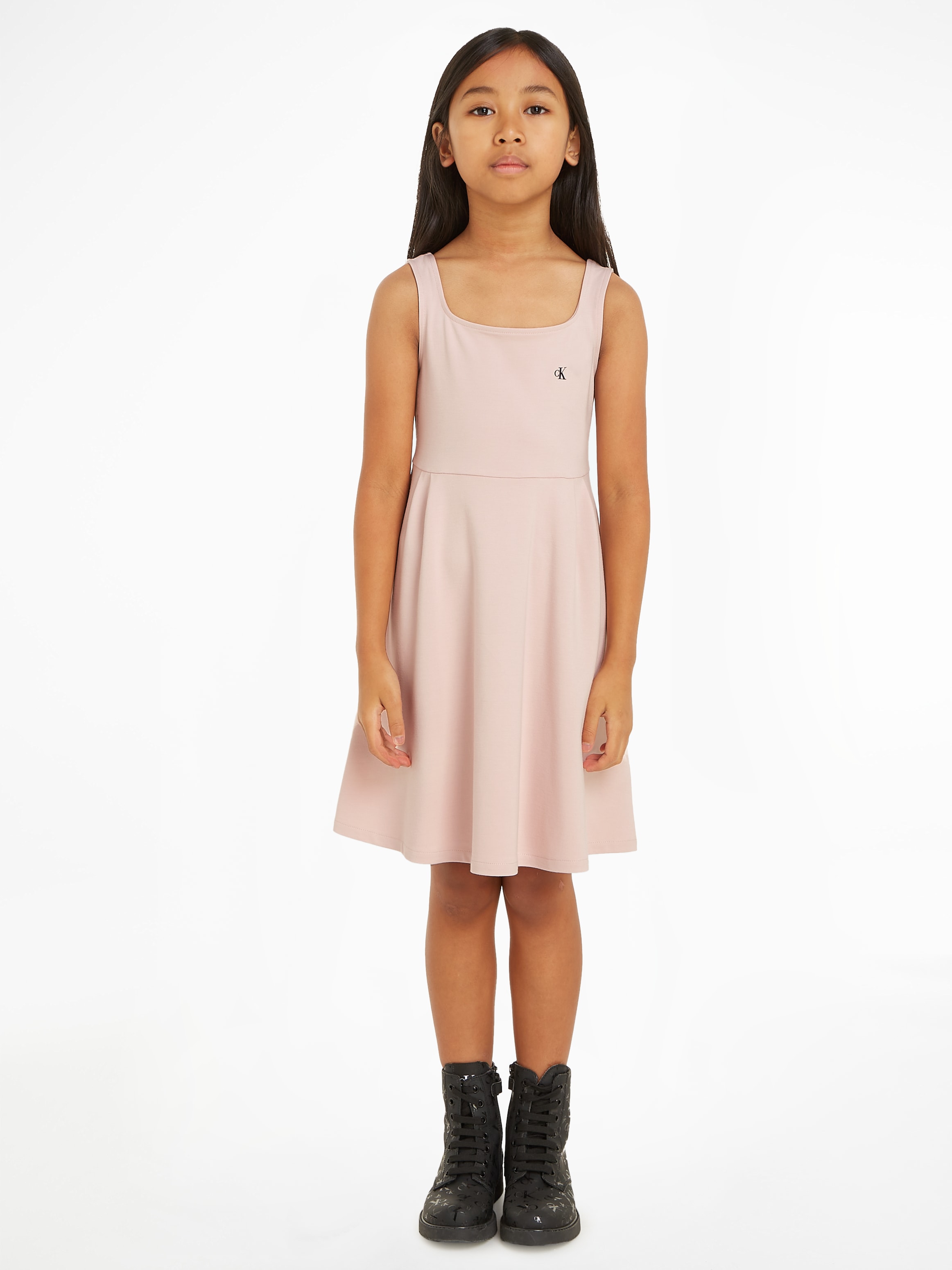 Calvin Klein Jeans Skaterkleid »BACK LOGO TAPE FIT FLARE DRESS«, Kinder bis 16 Jahre