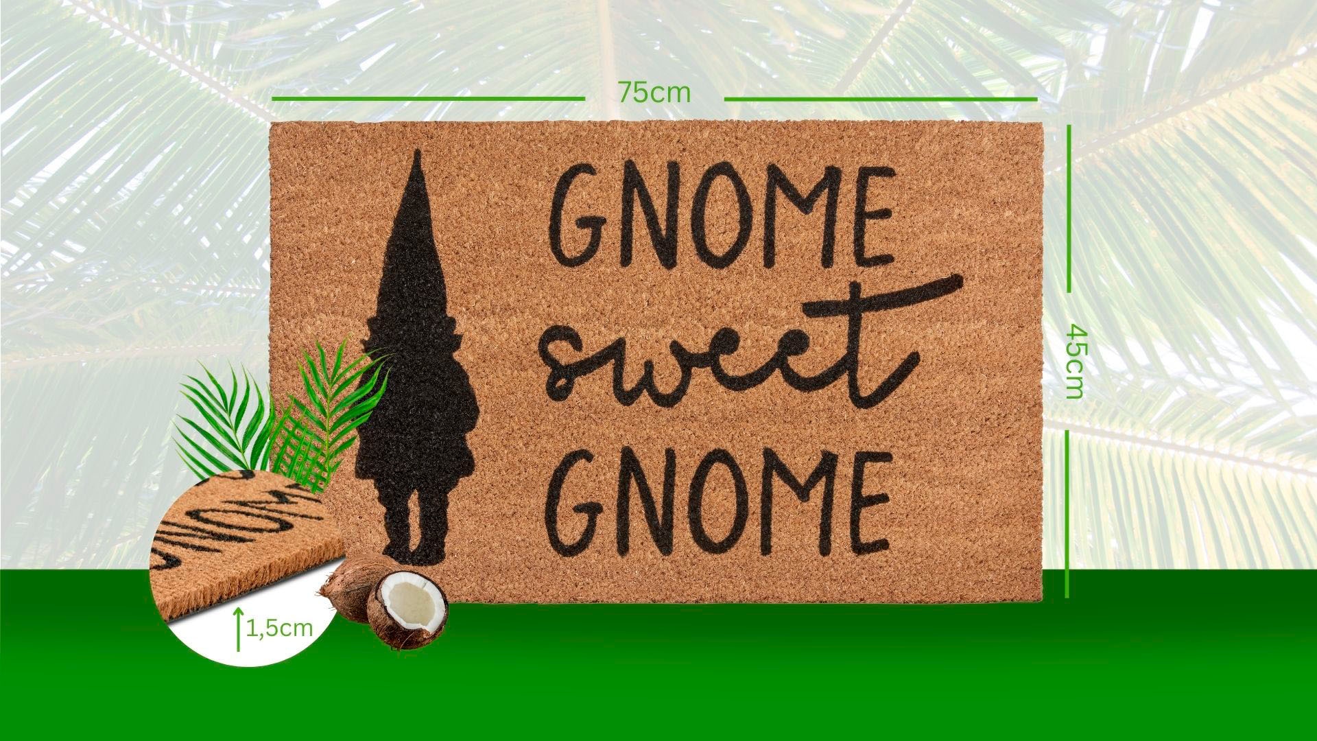 HANSE Home Fußmatte Sweet Outdoor, rechteckig, online Kokos Mats »Mix kaufen Weihnachten, Rutschfest, Schmutzfangmatte, Kokosmatte Gnome«, Innen