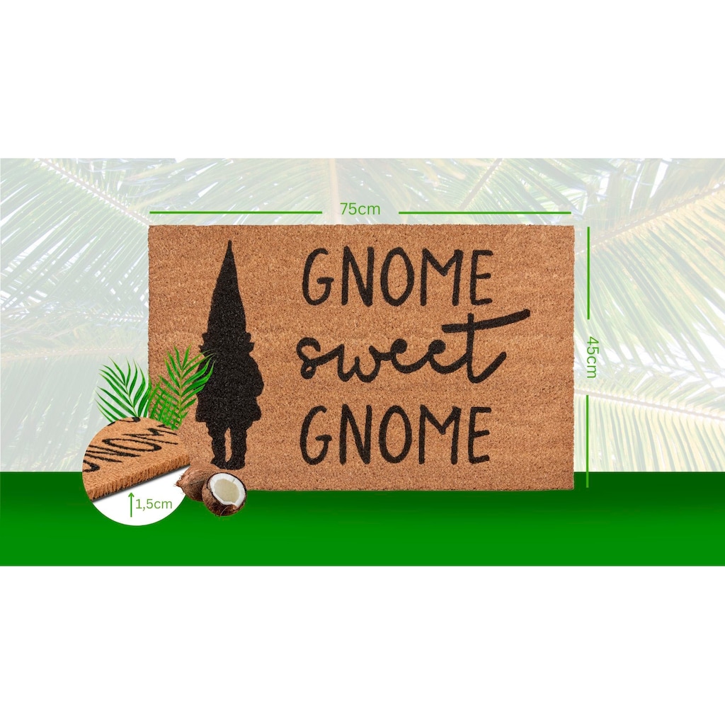 HANSE Home Fußmatte »Mix Mats Kokos Sweet Gnome«, rechteckig