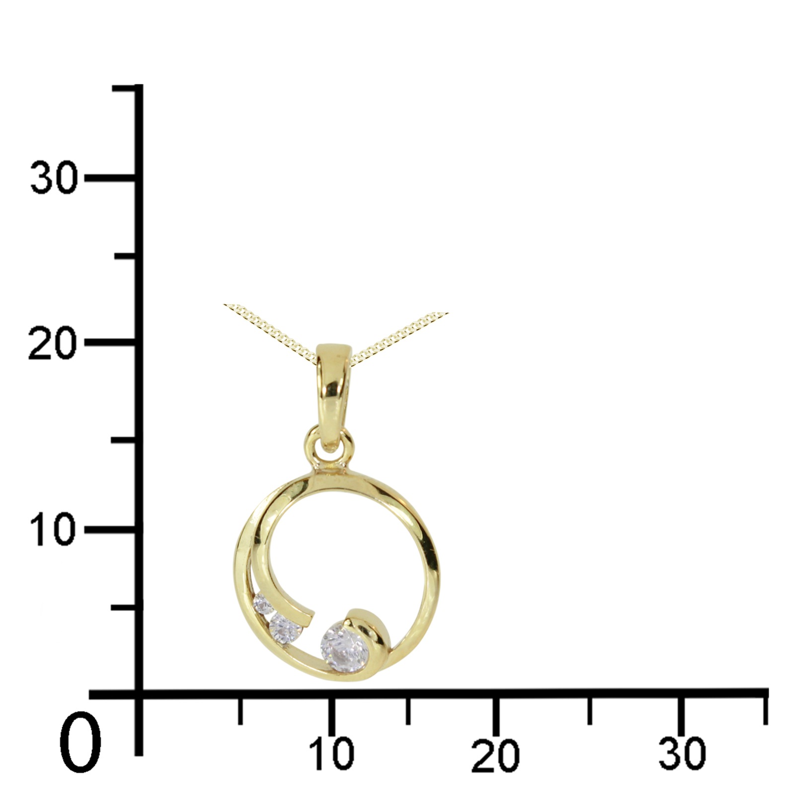 OSTSEE-SCHMUCK Kette und Anhänger Set »- Maila - Gold 333/000 - Zirkonia« ()