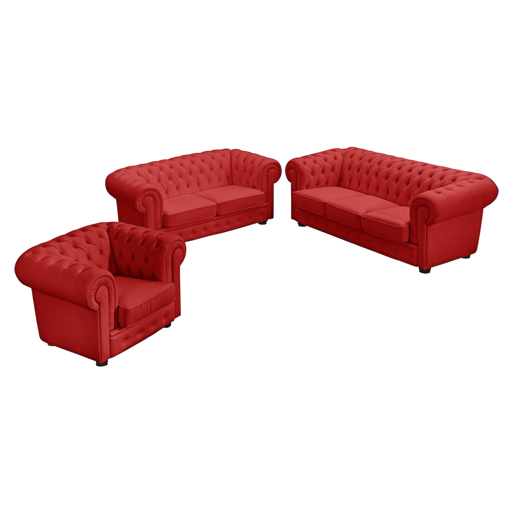 Max Winzer® Chesterfield-Sofa »Windsor«, mit edler Knopfheftung, 2-Sitzer oder 3-Sitzer