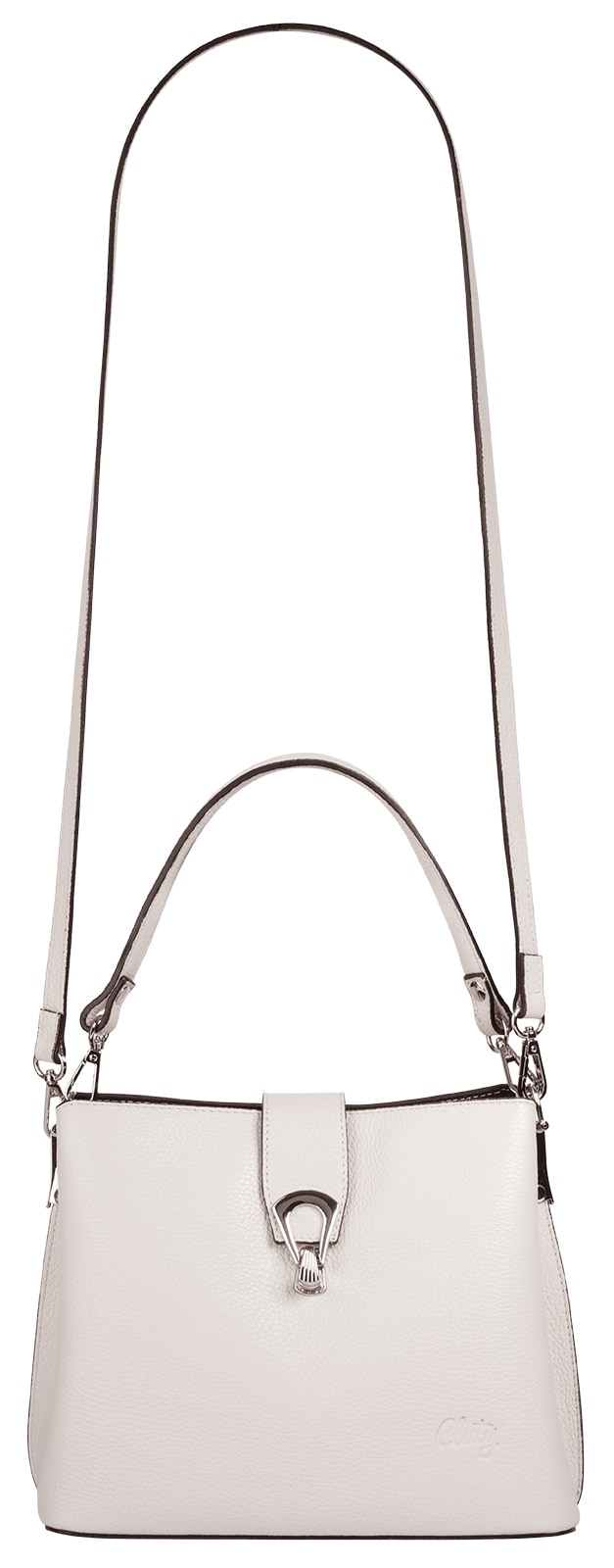 Cluty Umhängetasche, echt Leder, Made in Italy