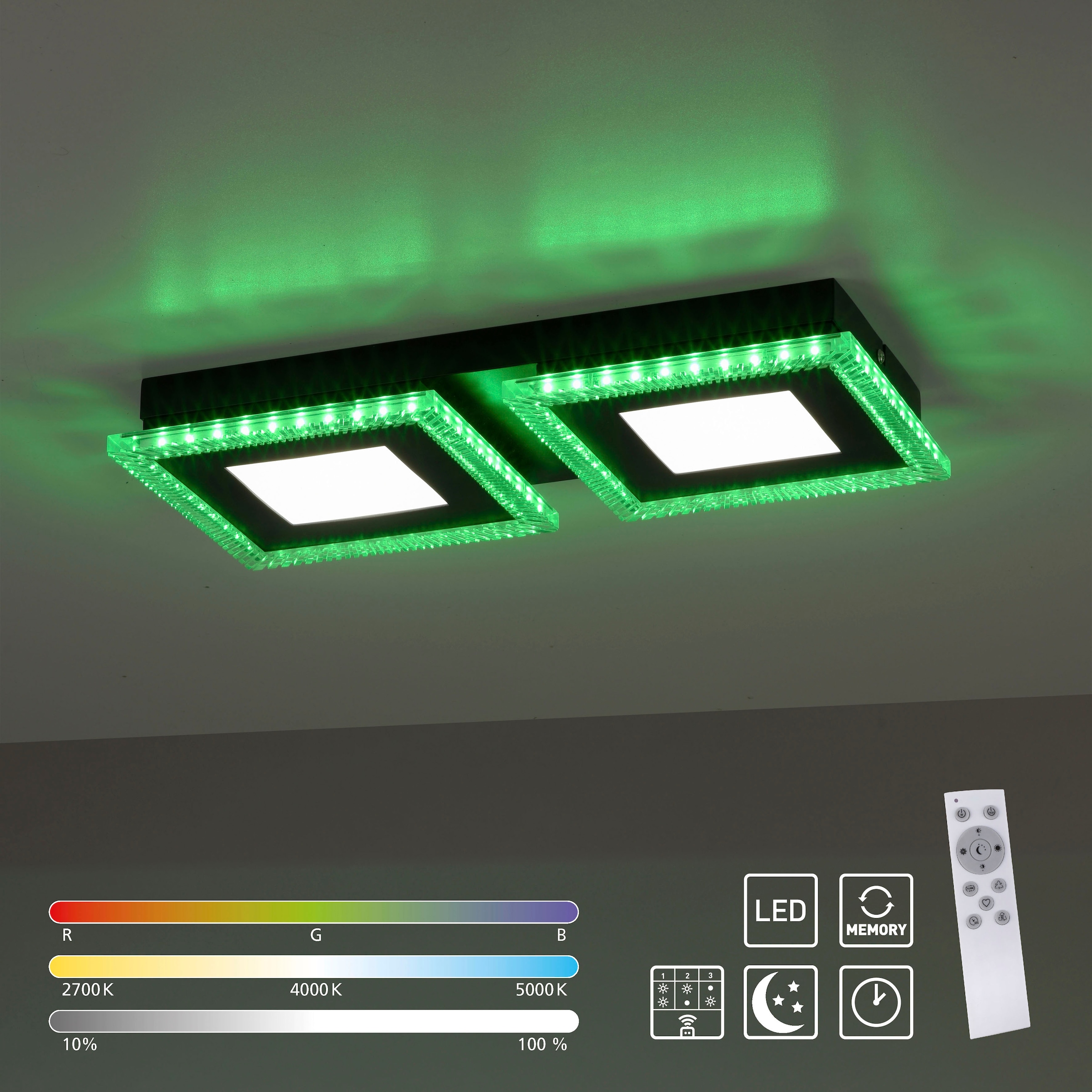 JUST LIGHT LED Deckenleuchte »ACRI« LED-Board 1 Stk. warmweiß - kaltweiß