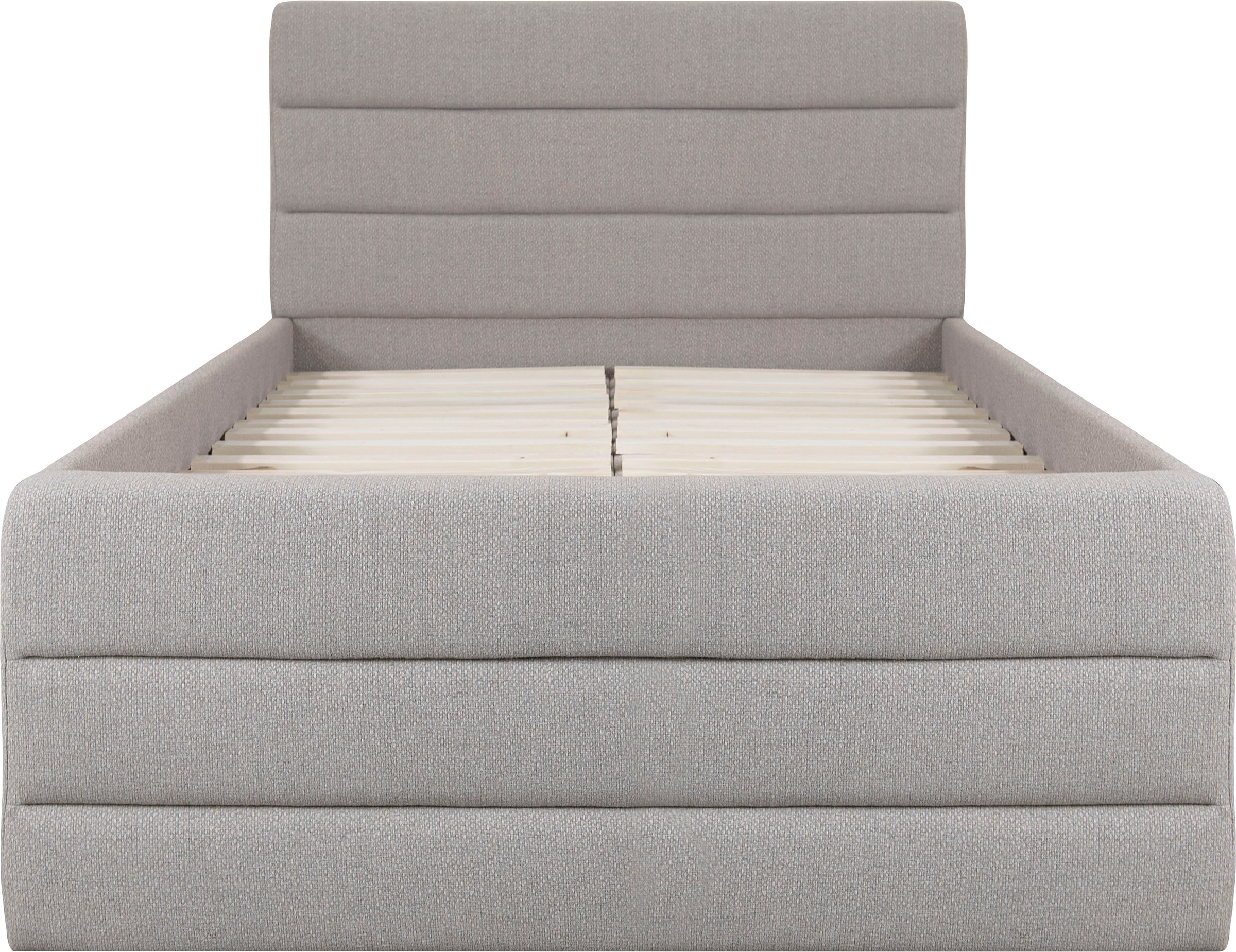 OTTO products Polsterbett »Merrit«, Quernaht im Kopf- und Fußteil, in 5 Breiten, auch in 220 cm Länge