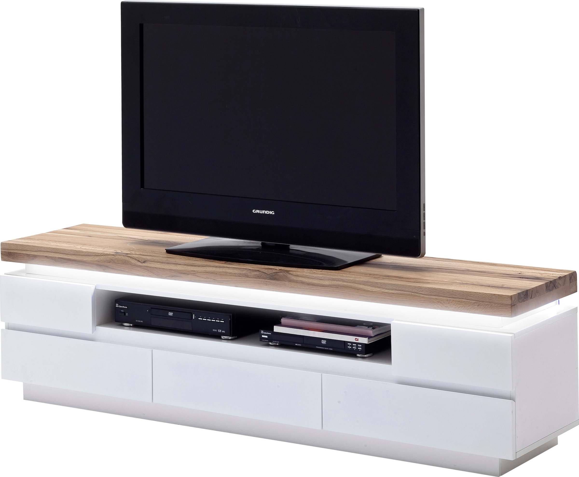 MCA furniture Lowboard »Romina«, mit LED Beleuchtung weiß dimmbar, inkl. Fernbedienung