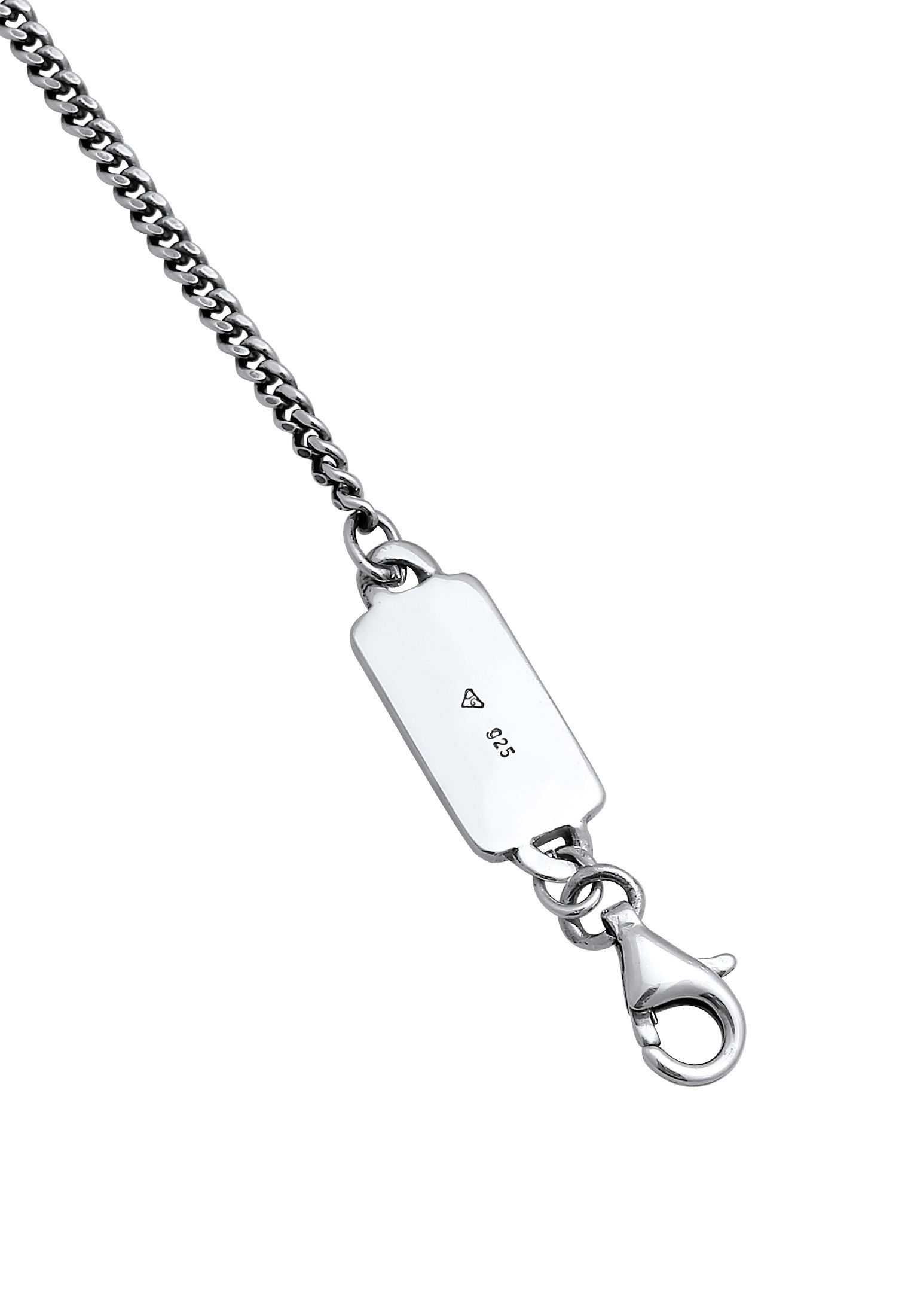 Kuzzoi Kette mit Anhänger »Halskette Herren Panzer Abalone Muschel Zahn 925er Silber«