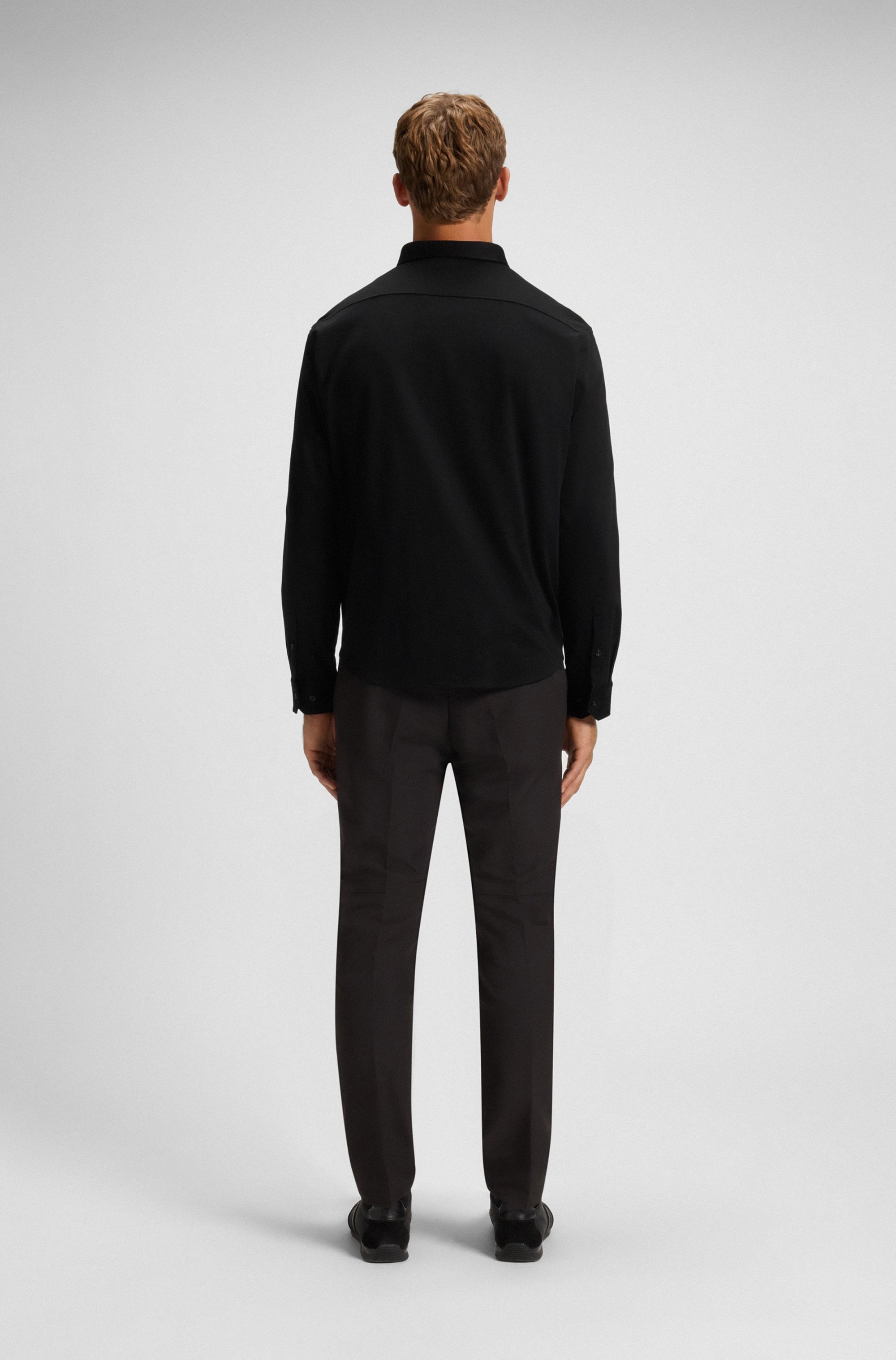 BOSS GREEN Langarmhemd »B Motion L«, softe Baumwolle, Vier-Wege-Stretch, knitterfrei