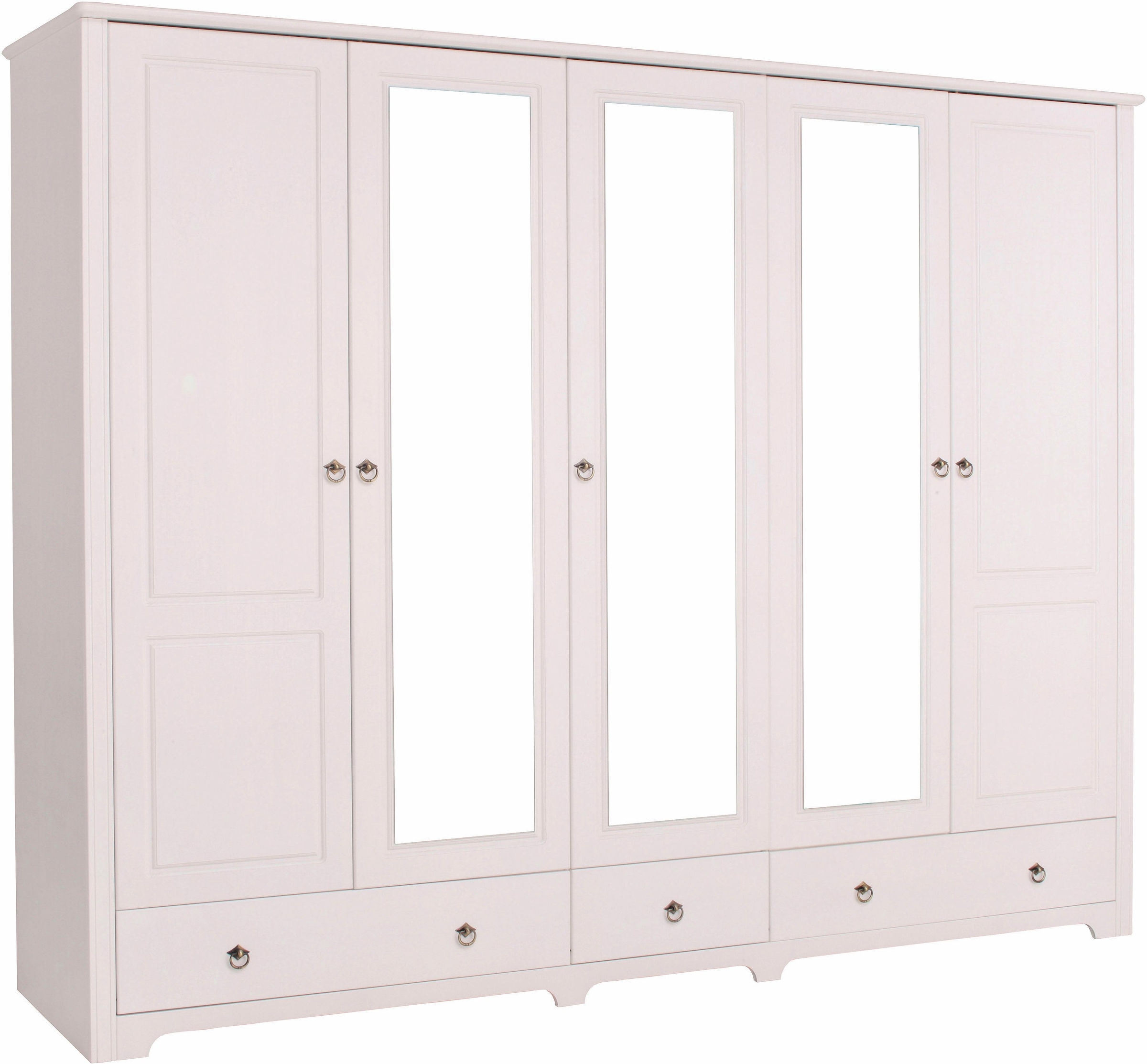 Home affaire Schlafzimmer-Set Bett cm, Kleiderschrank bestellen (Set, 2 Nachttische bequem 4 180x200 und 5-trg »Hugo«, St.)