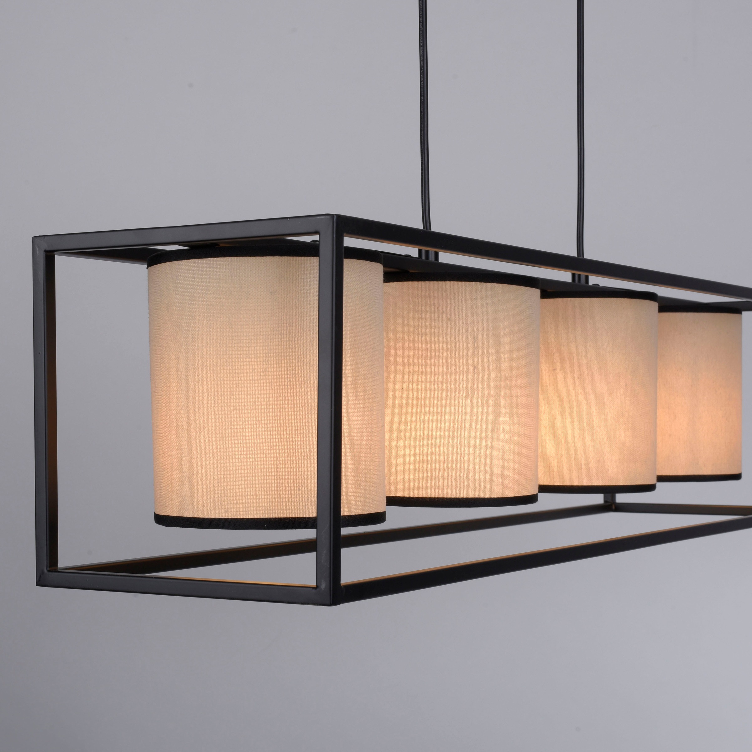 JUST LIGHT Pendelleuchte »RAVEN«, 4 flammig, Leuchtmittel E27 | ohne Leuchtmittel