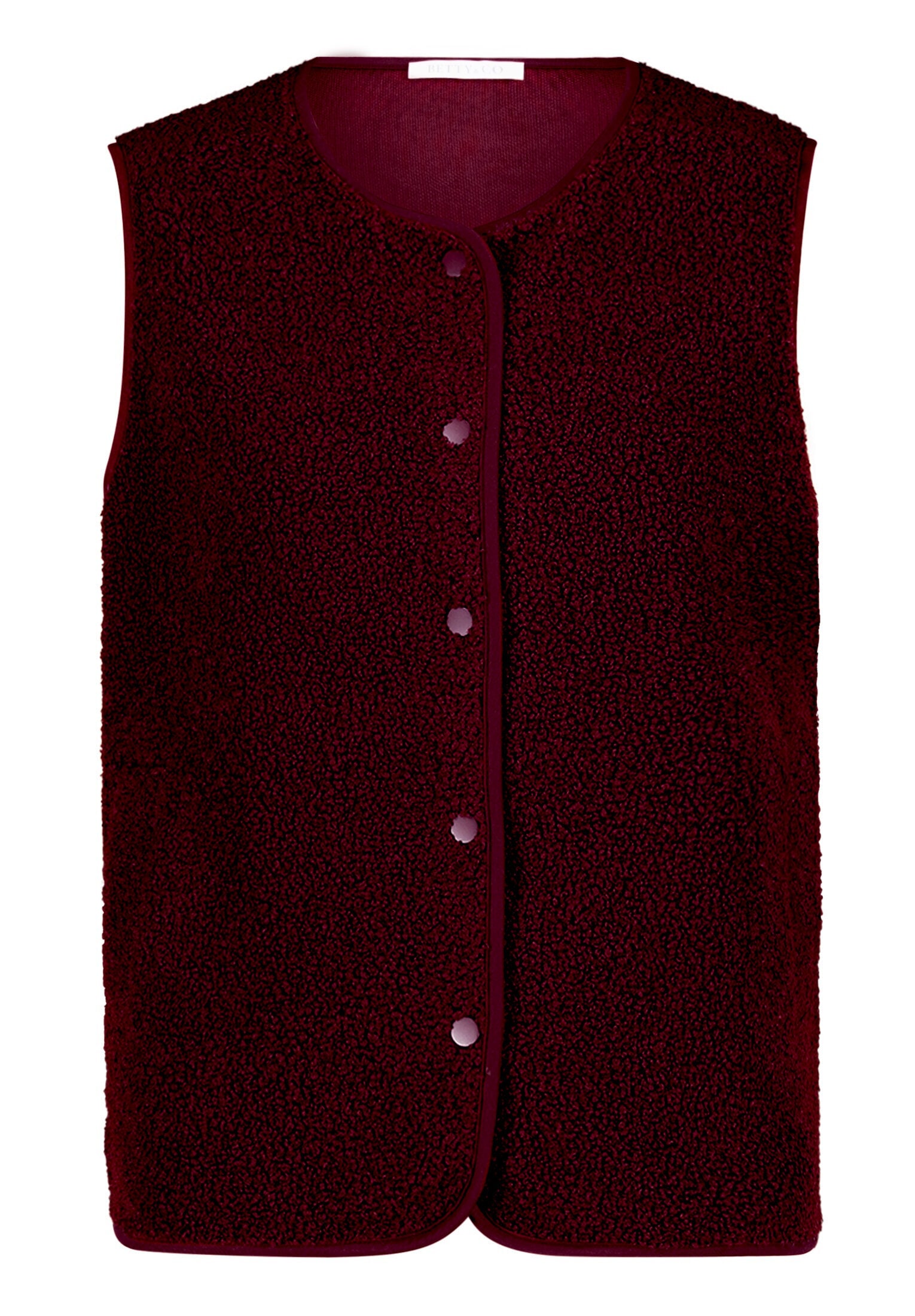Betty&Co Fleecepullover »Plüschweste mit Knöpfen«
