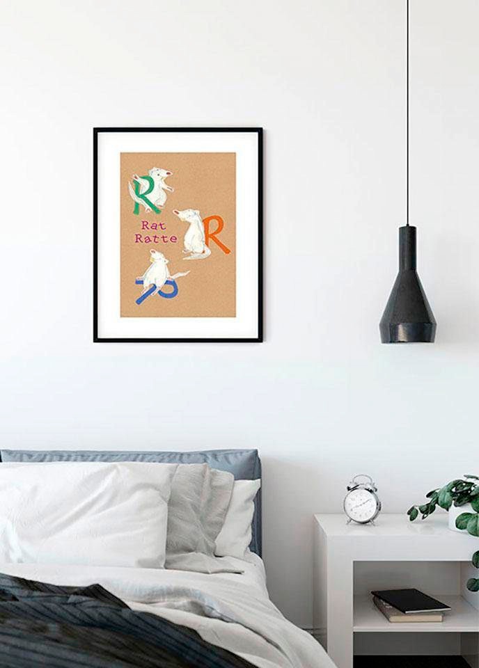 Komar Bild »ABC Animal R«, Buchstaben, (1 St.), Wandbild zur Dekoration - ohne Rahmen