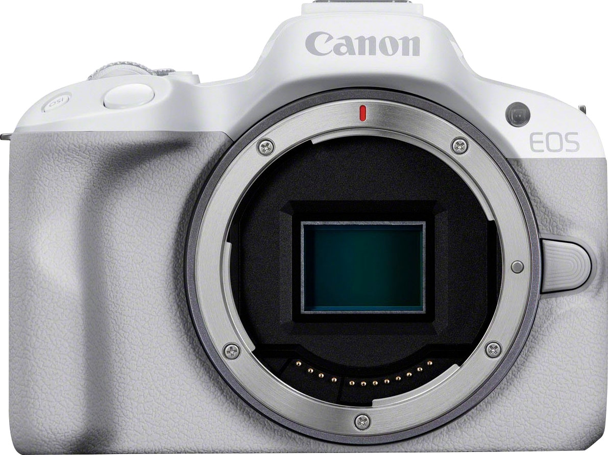 Canon Systemkamera »EOS R50 + bei RF-S STM RF-S Bluetooth-WLAN MP, F4.5-6.3 18-45mm IS IS STM, Kit«, 24,2 F4.5-6.3 18-45mm