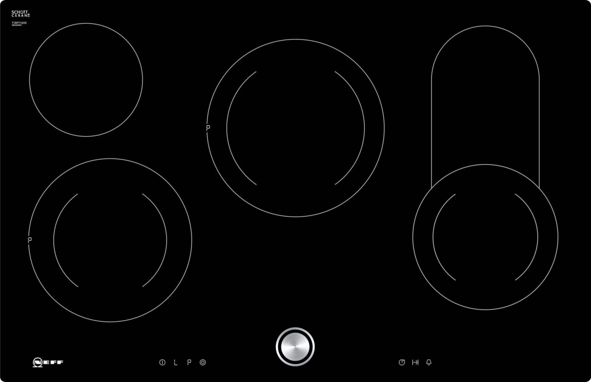 NEFF Elektro-Kochfeld von SCHOTT CERAN® »T18PT16X0«, T18PT16X0, mit intuitiver Twist Pad® Bedienung
