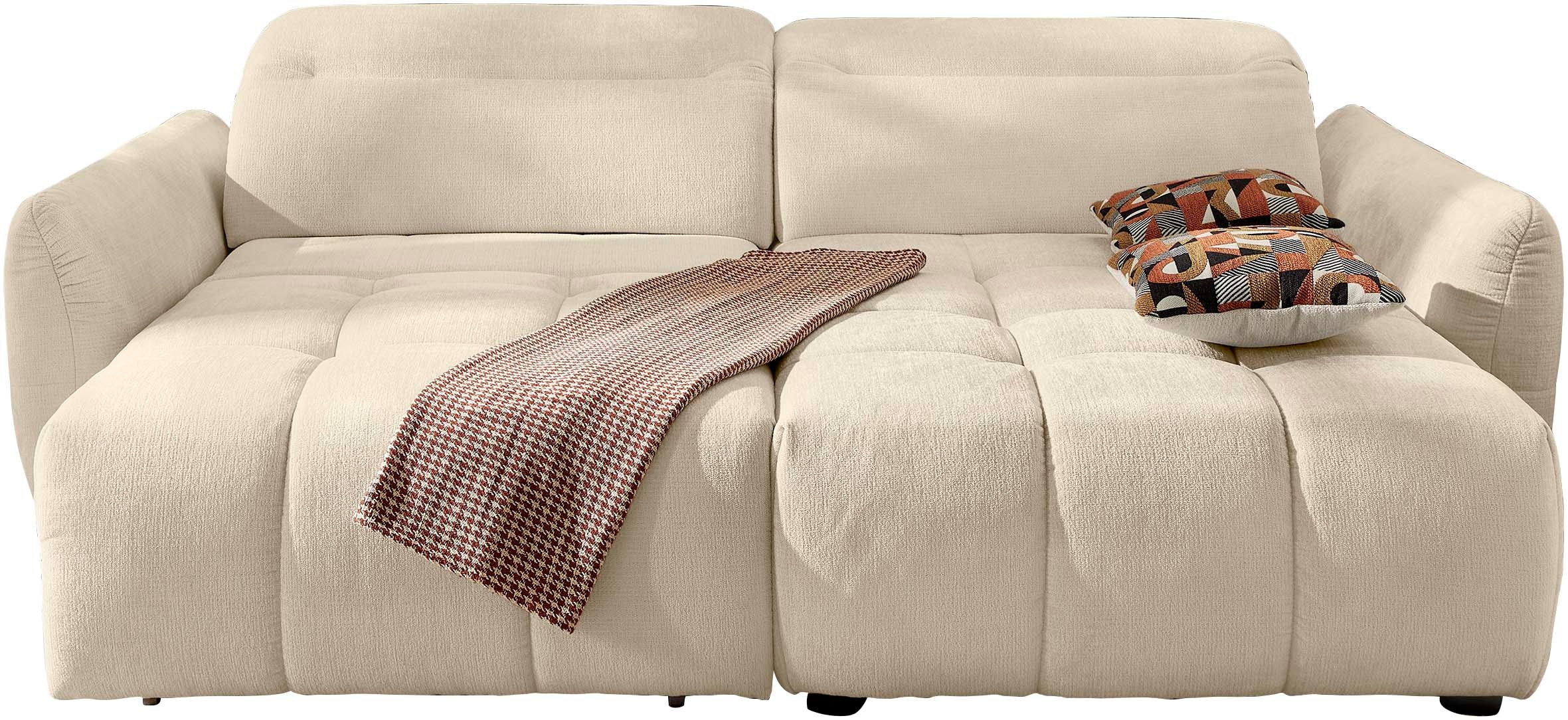 Jockenhöfer Gruppe Ecksofa »Zoom, L-Form, 140kg Belastbarkeit je Sitzplatz«, 60cm elektromotorische Sitztiefenverstellung,USB-Ladeports,Kopfstützen