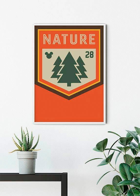 Komar Bild »Mickey Mouse Nature« Disney 1 Stk. tlg. Wandbild zur Dekoration im Kinderzimmer - ohne Rahmen