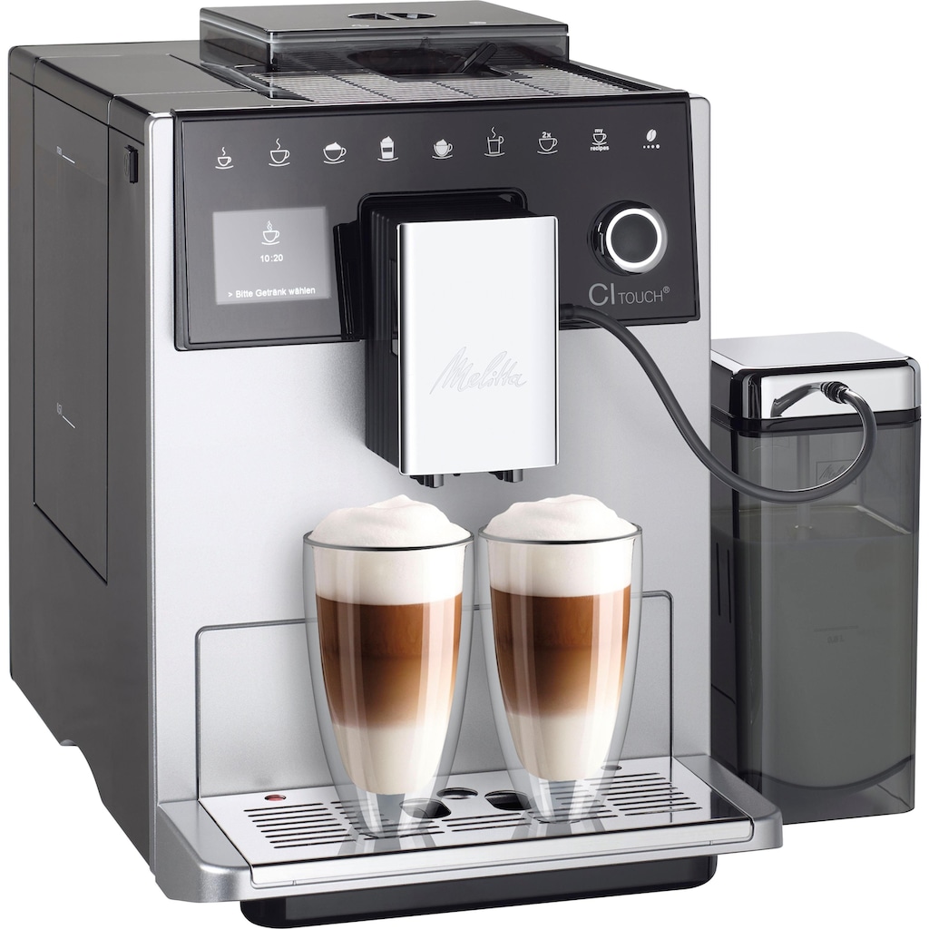 Melitta Kaffeevollautomat »CI Touch® F630-101, silber«, Bedienoberfläche mit Touch & Slide Funktion
Flüsterleises Mahlwerk