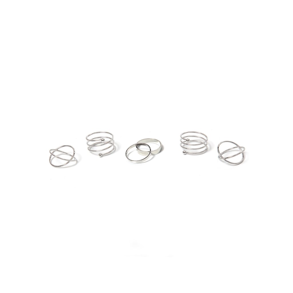 Firetti Ring-Set »im teilweise mehrreihigen Design«, (Set, 6 tlg.)