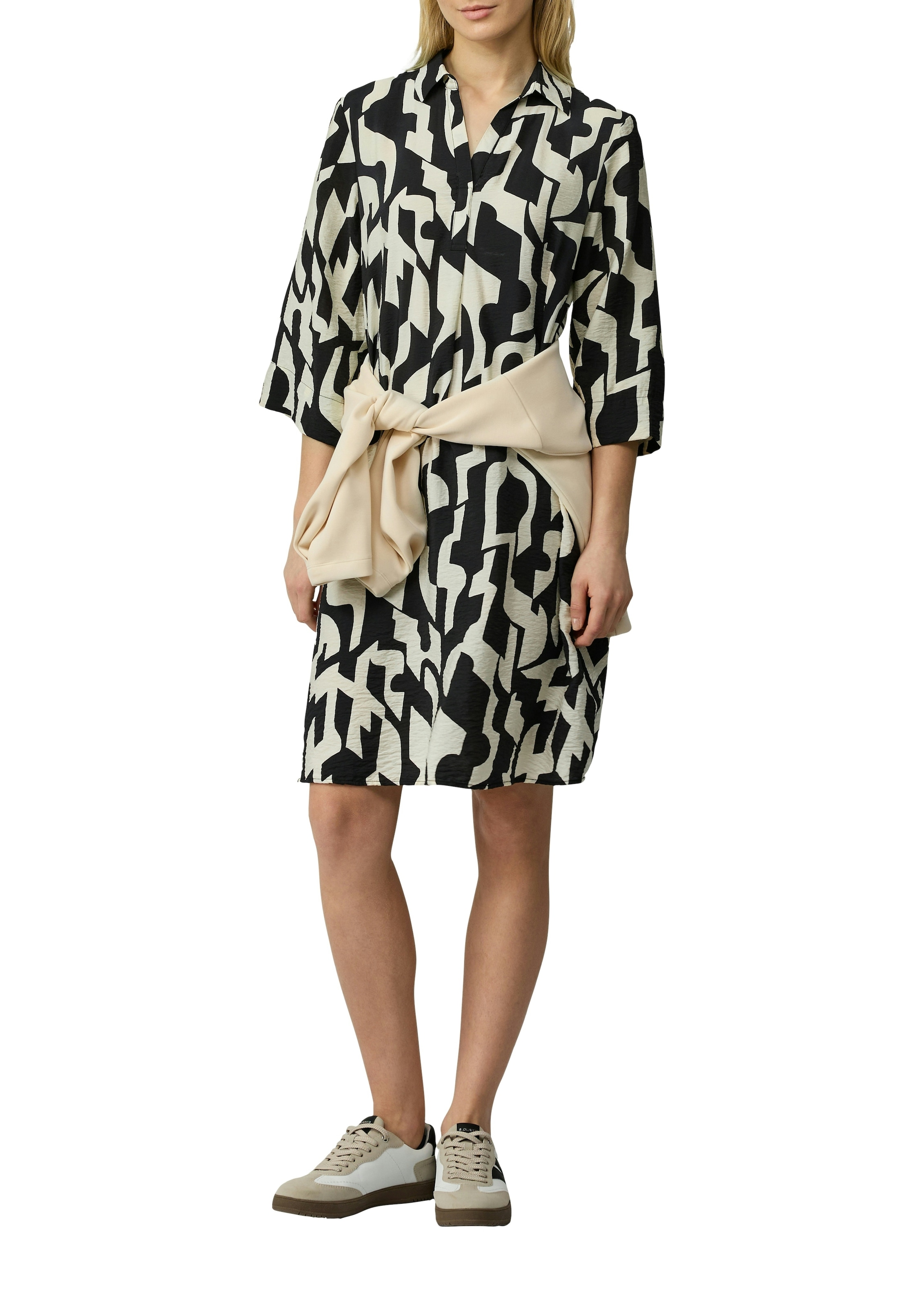 s.Oliver Blusenkleid Eingrifftaschen mit All-Over Print