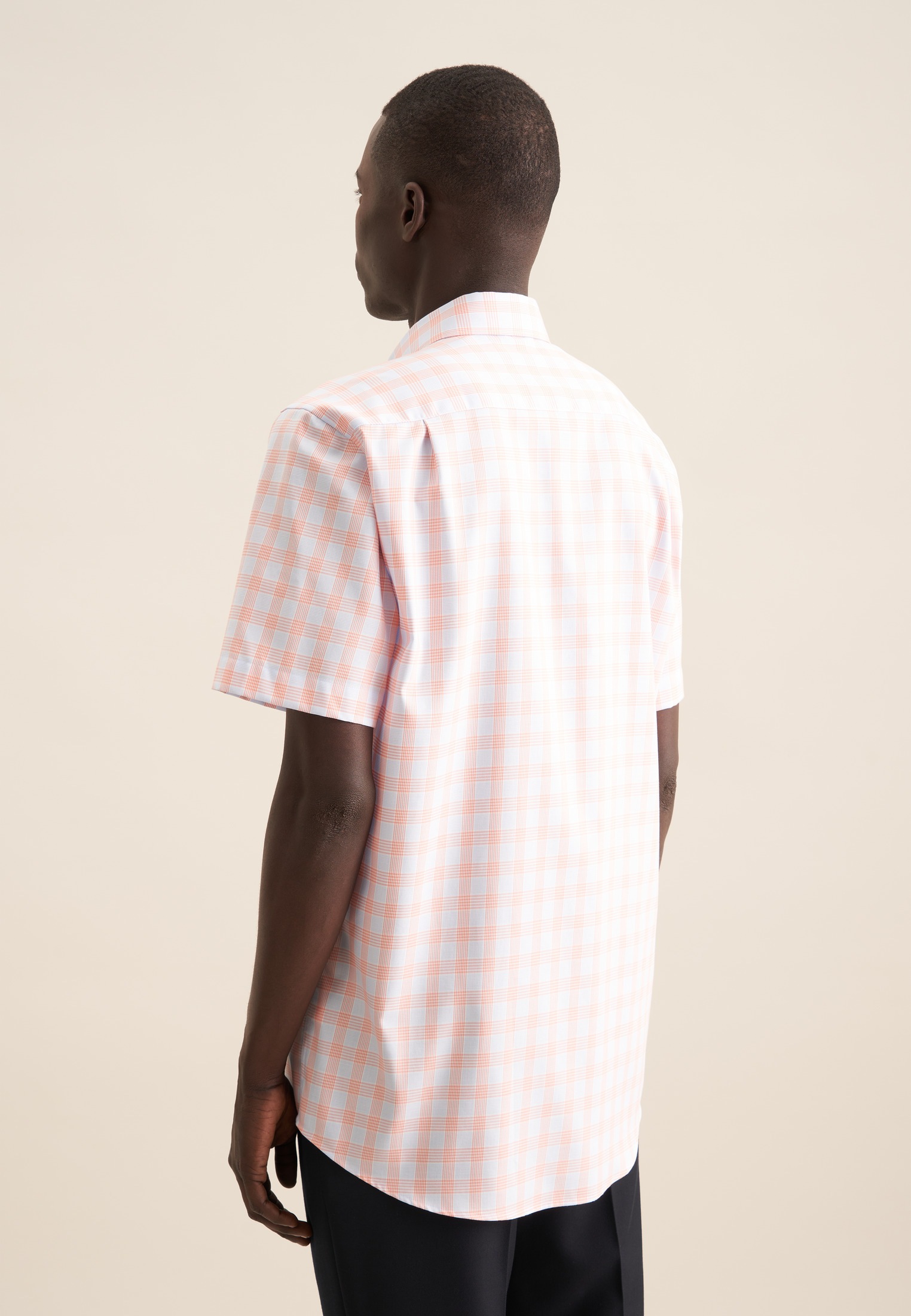 seidensticker Businesshemd »Comfort«, Comfort Kurzarm Button-Down-Kragen Karo