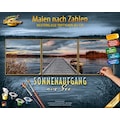 Schipper Malen nach Zahlen »Meisterklasse Triptychon - Sonnenaufgang am See«, Made in Germany