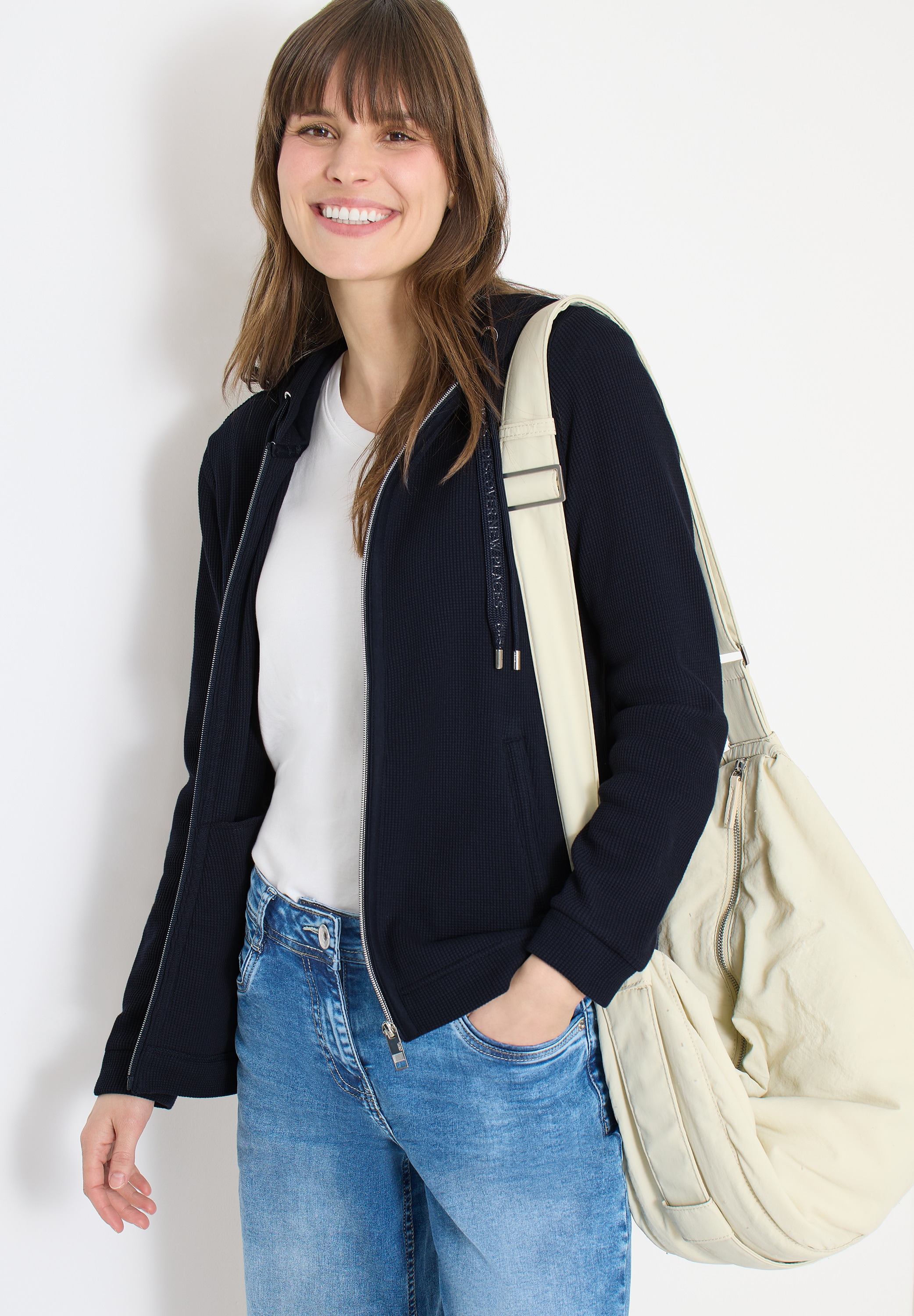 Cecil Sweatjacke mit Kapuze