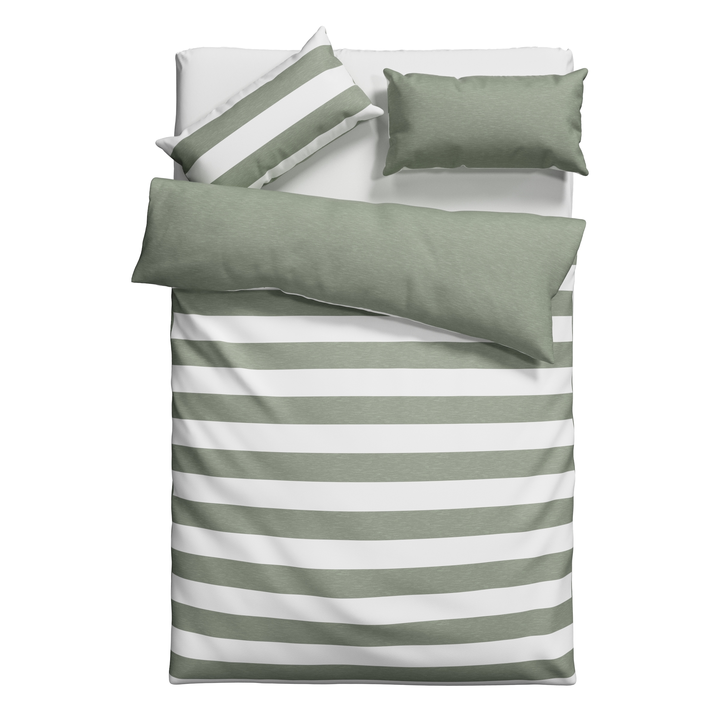 OTTO home Wendebettwäsche »Big Stripe« 2 Stk. 100% GOTS Baumwolle, ab Größe 135x200 cm