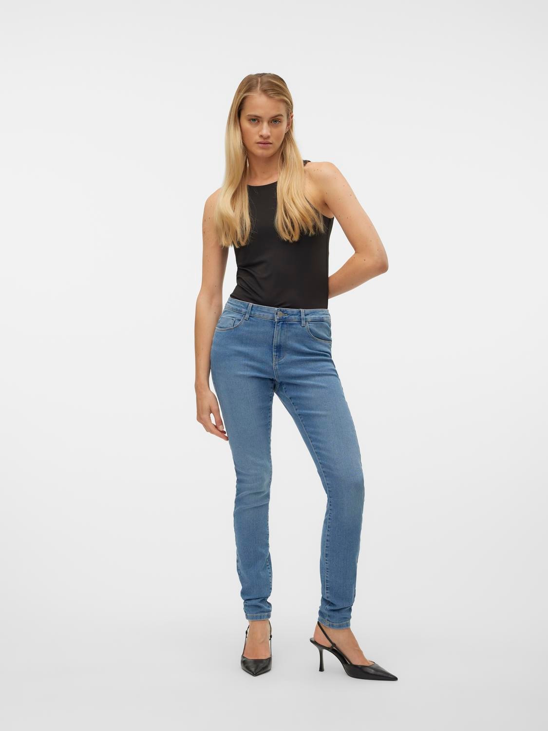 Vero Moda Skinny-fit-Jeans »VMELLY MR SKINNY JEANS BLUE NOOS«