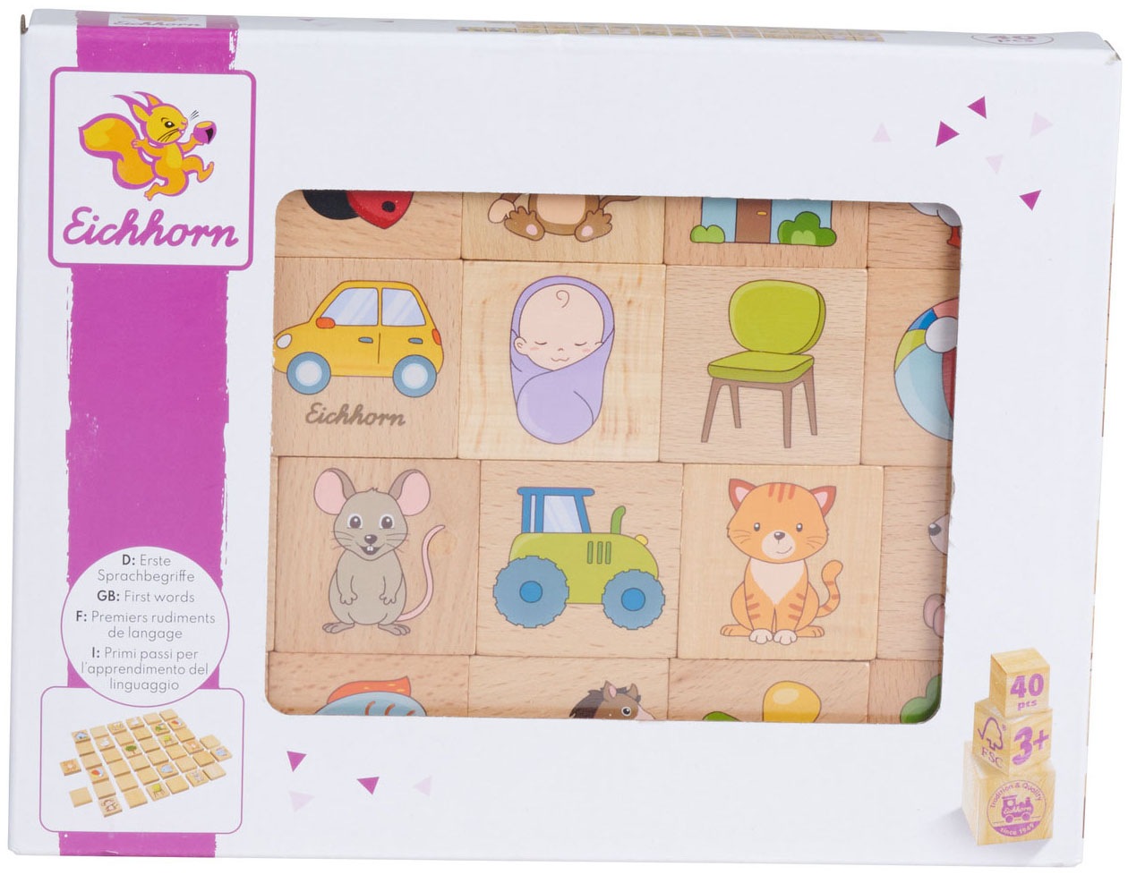 Eichhorn Spiel »Memo Spiel aus Holz«