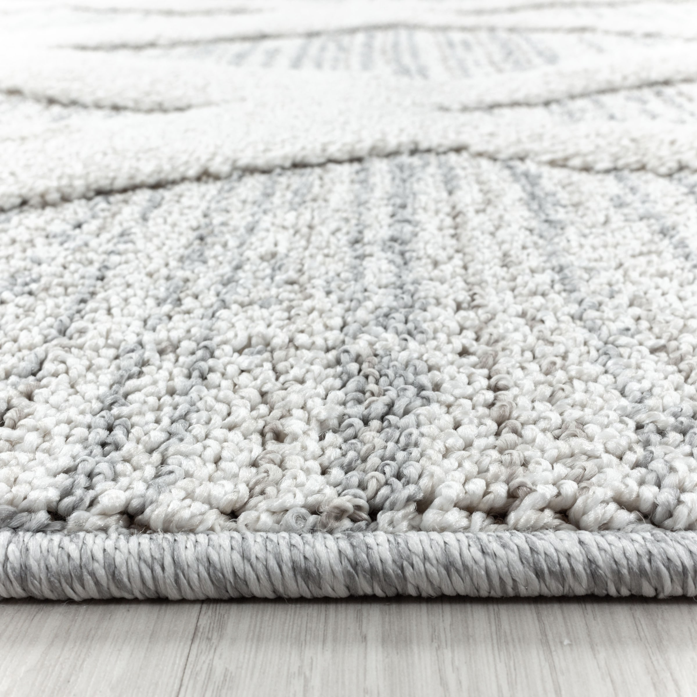 Ayyildiz Teppiche Teppich »PISA 4703«, rund, 20 mm Höhe, auch rechteckig, Hoch Tief Struktur, Wohnzimmer, Schlafzimmer