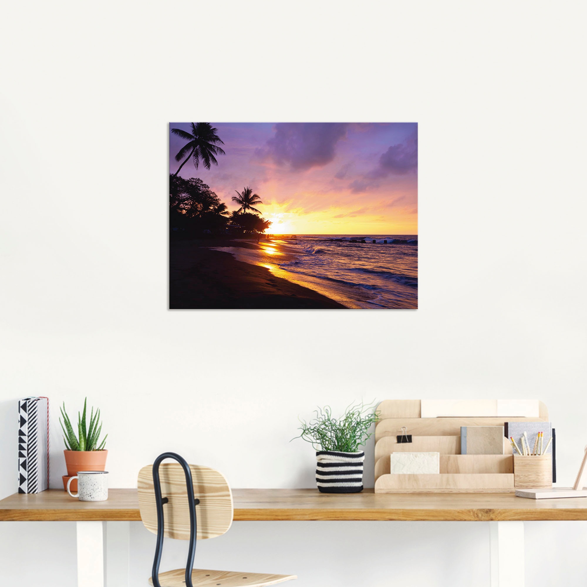 Artland Wandbild »Tropischer Strand« Sonnenaufgang & -untergang 1 Stk. tlg. als Alubild, Poster in verschied. Größen