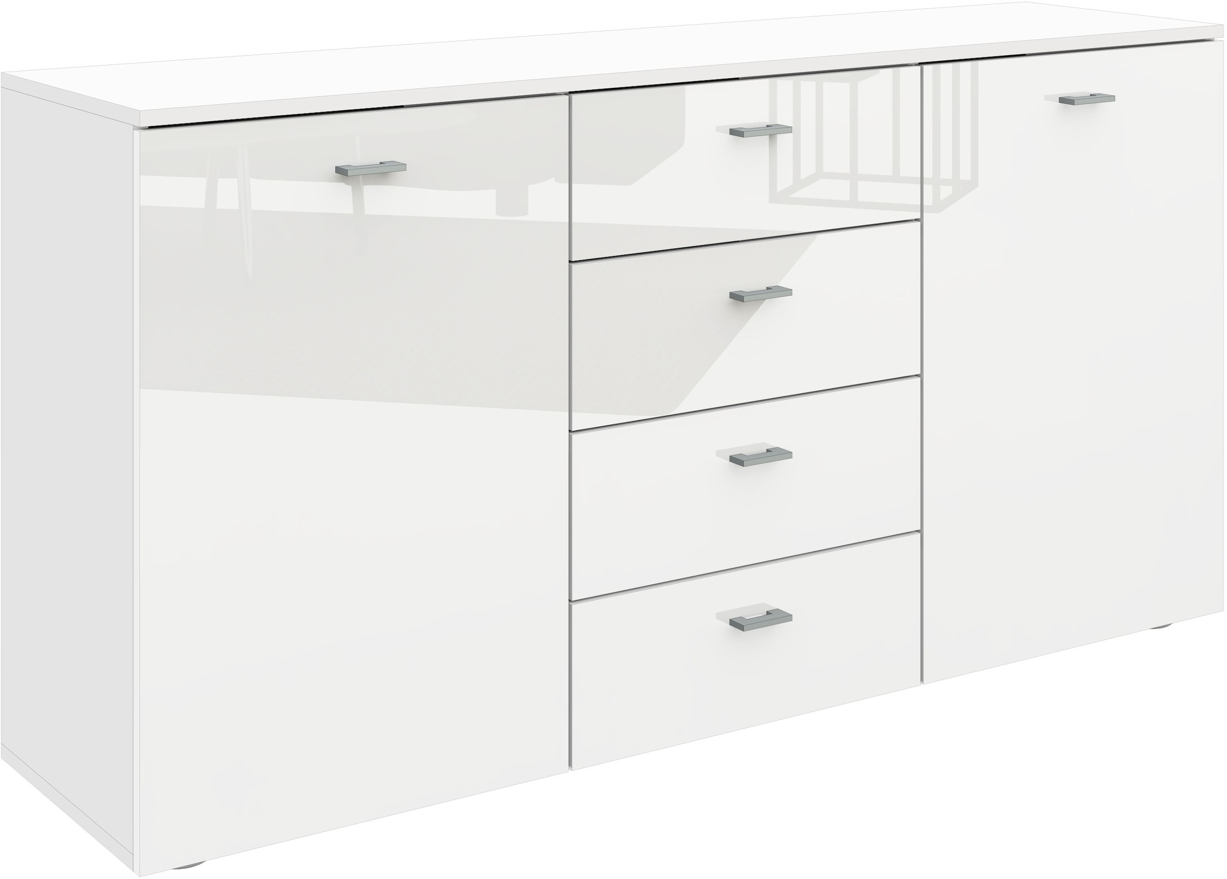 borchardt Möbel Sideboard »Scala, Breite 139 cm,«, höhenverstellbare Einlegeböden, kleine Griffe