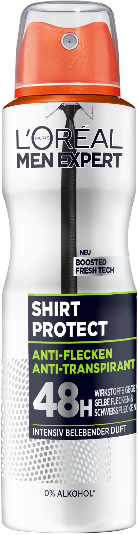 L'ORÉAL PARIS MEN EXPERT Deo-Spray »Deo Spray Shirt Control 48h«, (Packung, 6 tlg.), mit hoher Zuverlässigkeit